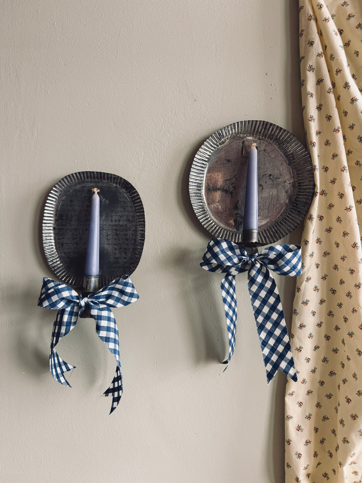 Tin candle sconces