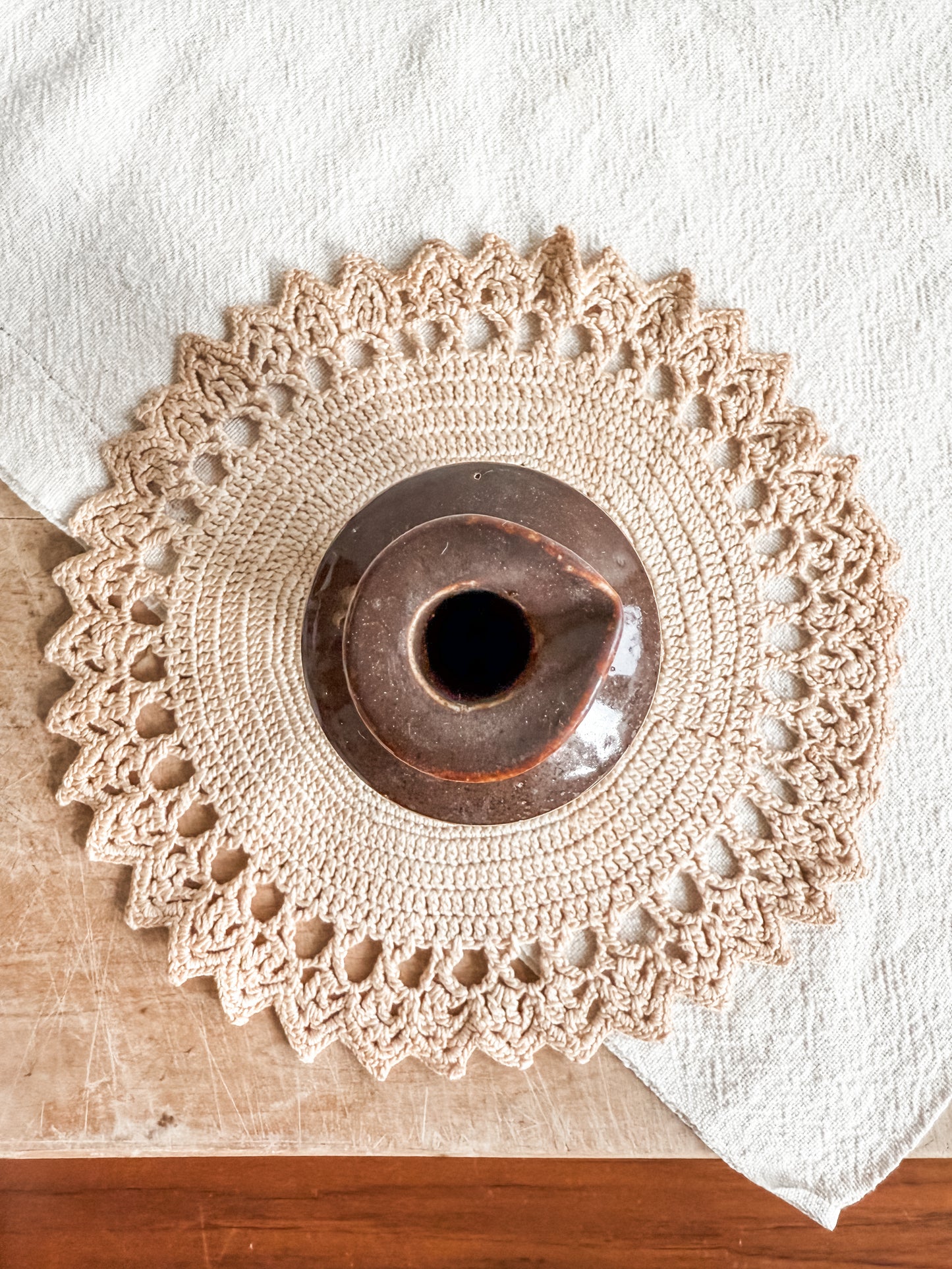 Small Salt Glazed Stoneware Ink Bottle