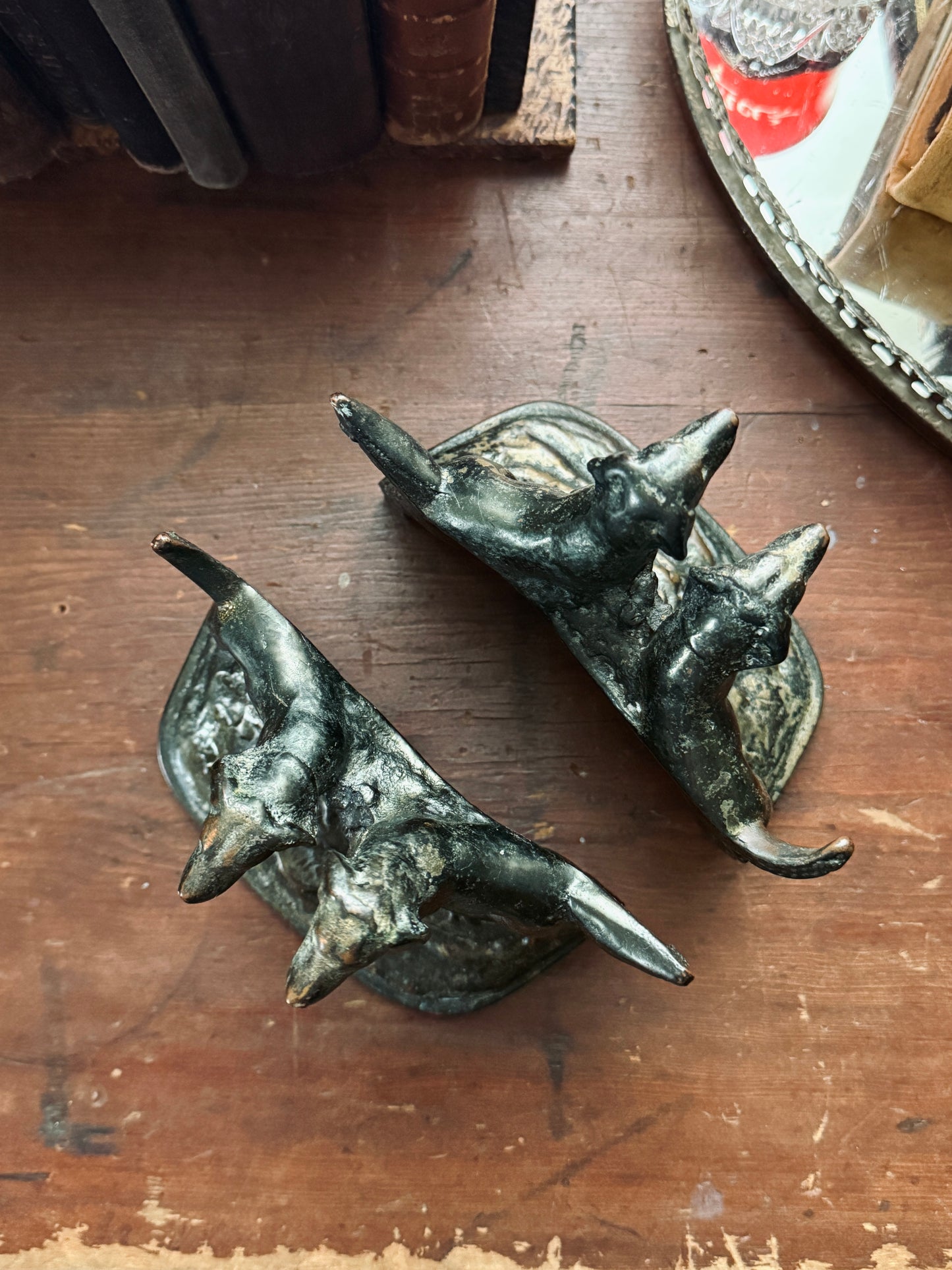 Bronze Setter Bookends