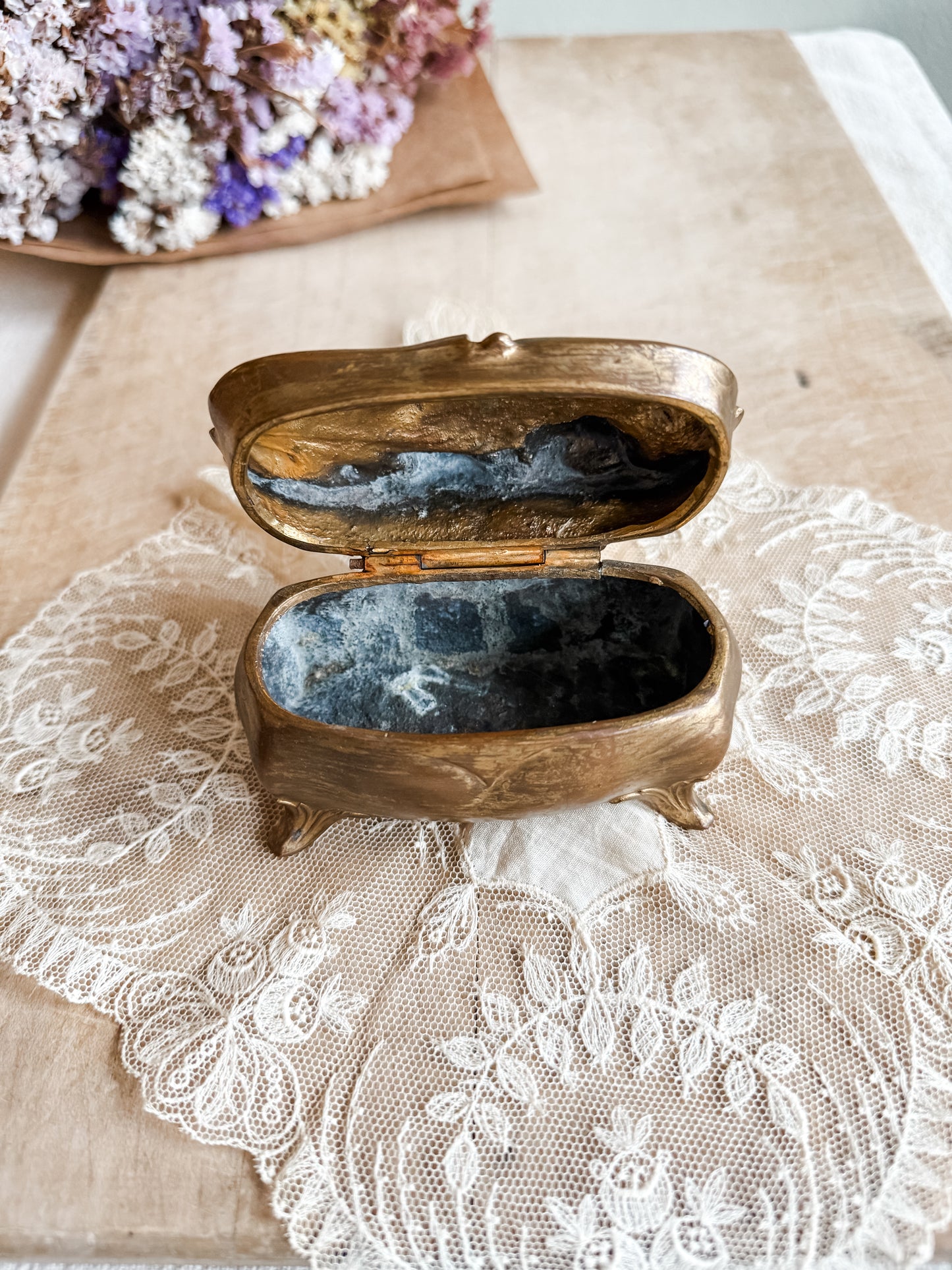 Antique Art Nouveau Jewelry Box | Shop Sustainable Antiques/Vintage Boutique | Traditional Maximalist Grand Millennial Home Decor
