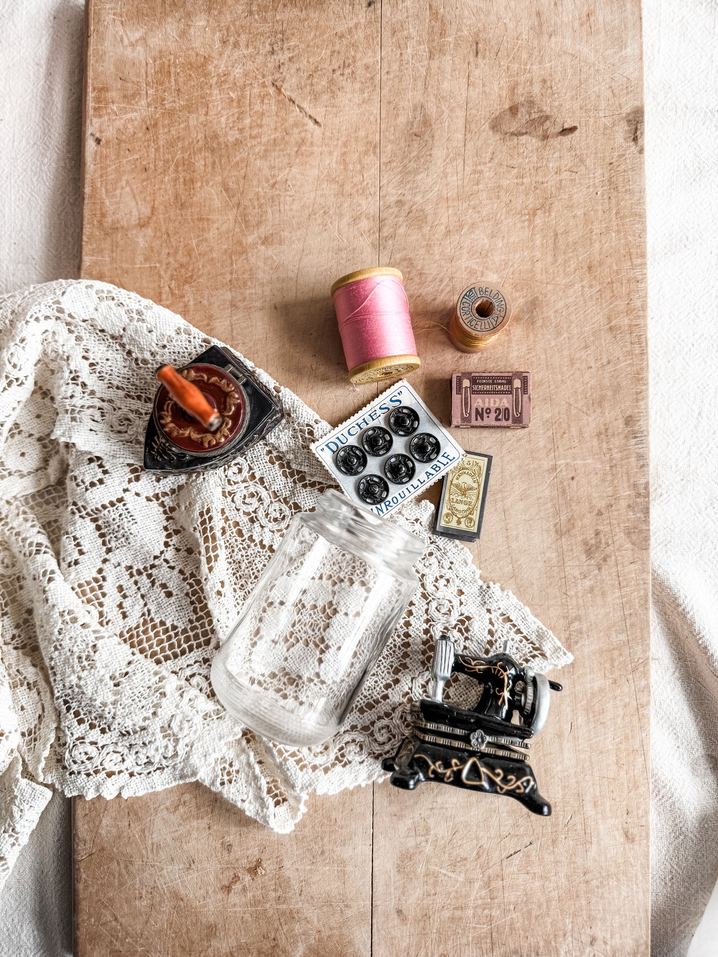 Jar of Sewing Notions