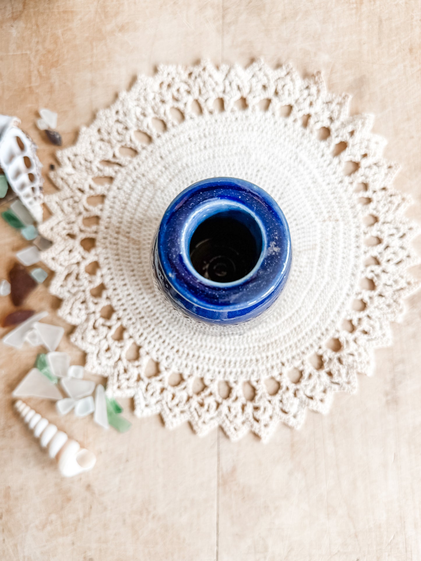 Ronuk Blue Glazed Floor Polish Stoneware