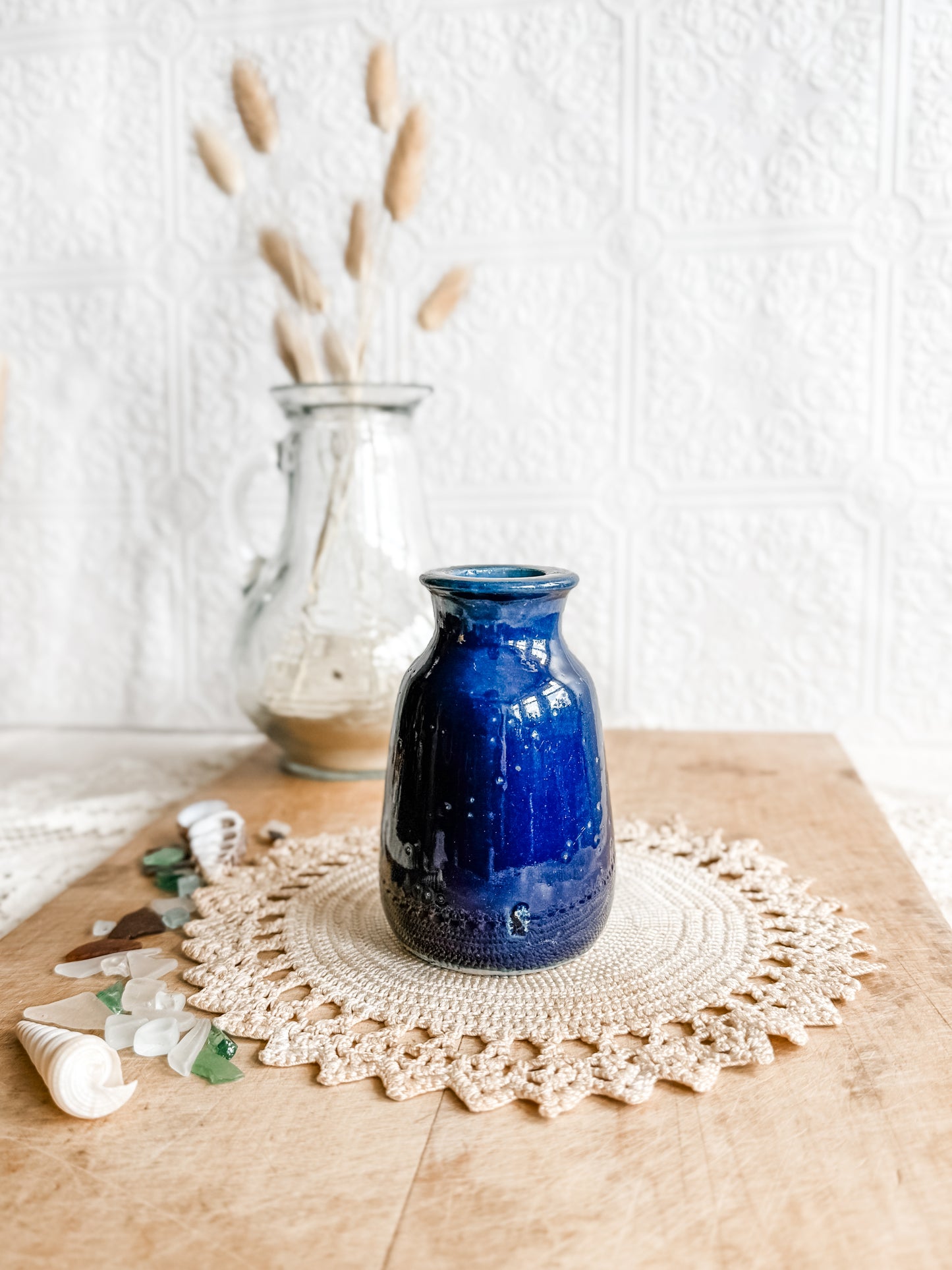 Ronuk Blue Glazed Floor Polish Stoneware