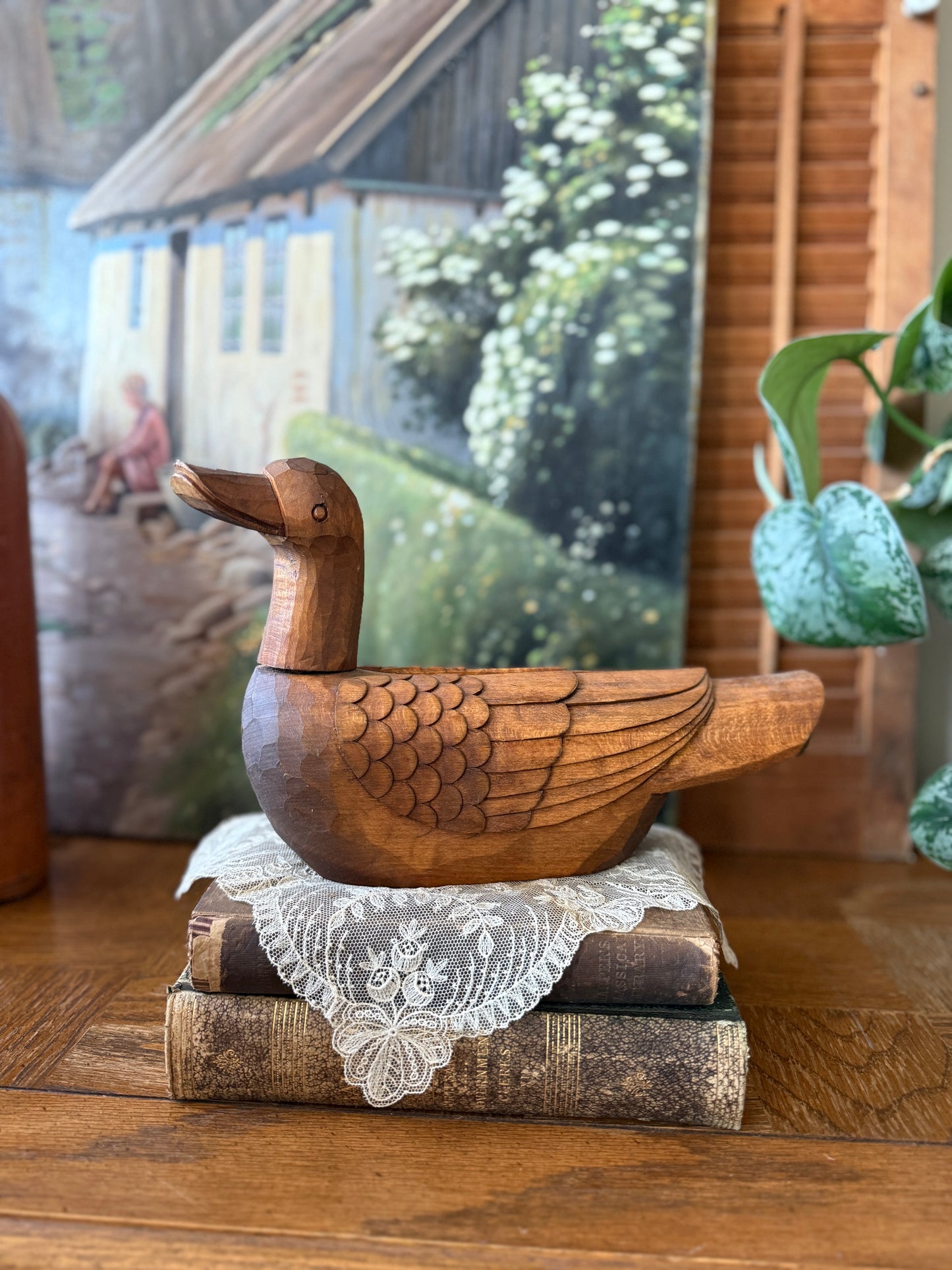 Hand carved Wooden Duck