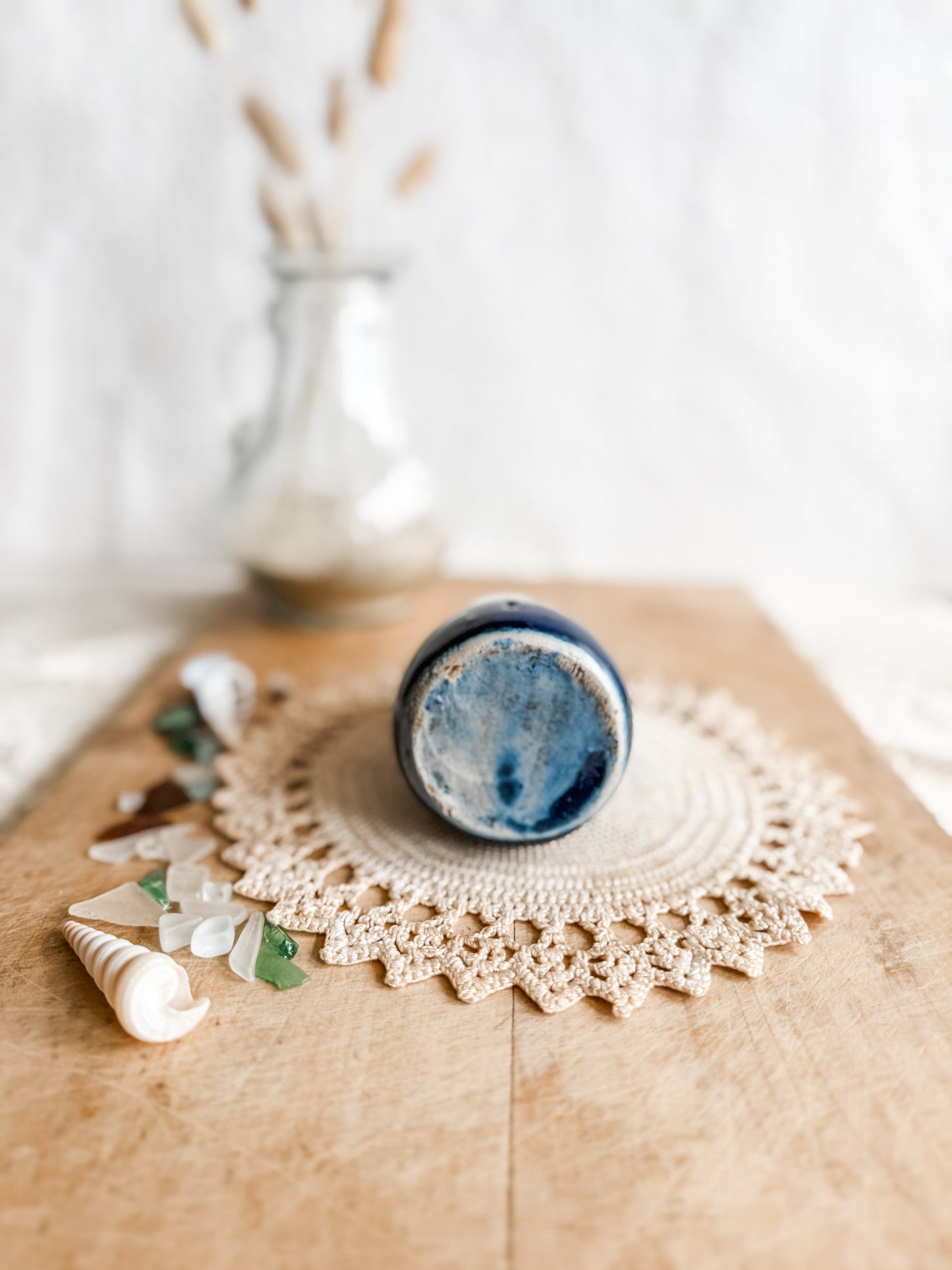 Ronuk Blue Glazed Floor Polish Stoneware