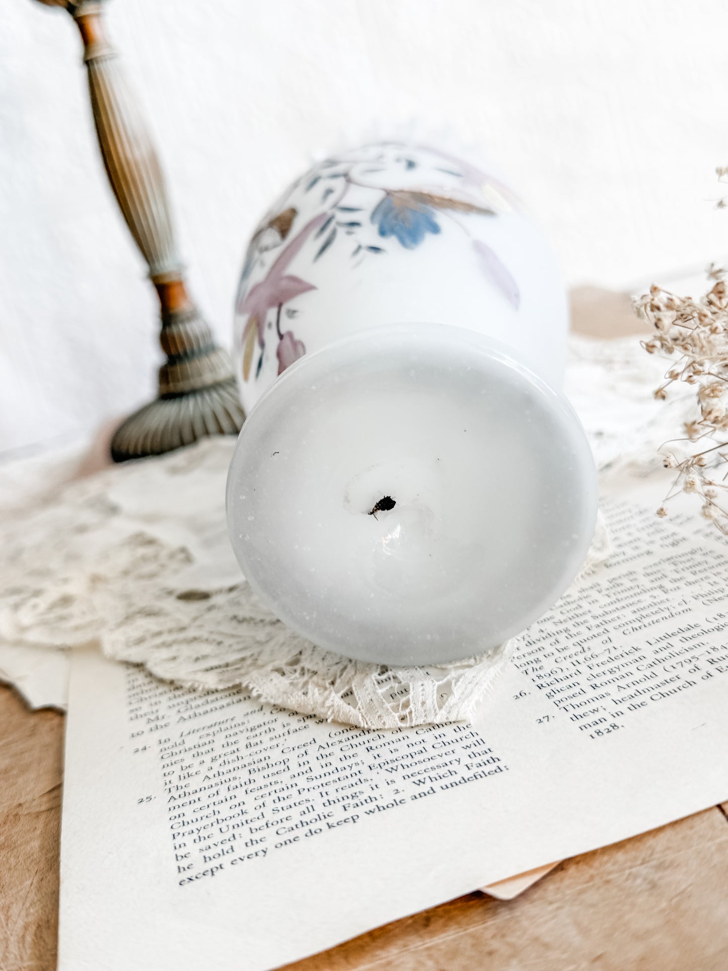 Antique hand painted Bristol vase