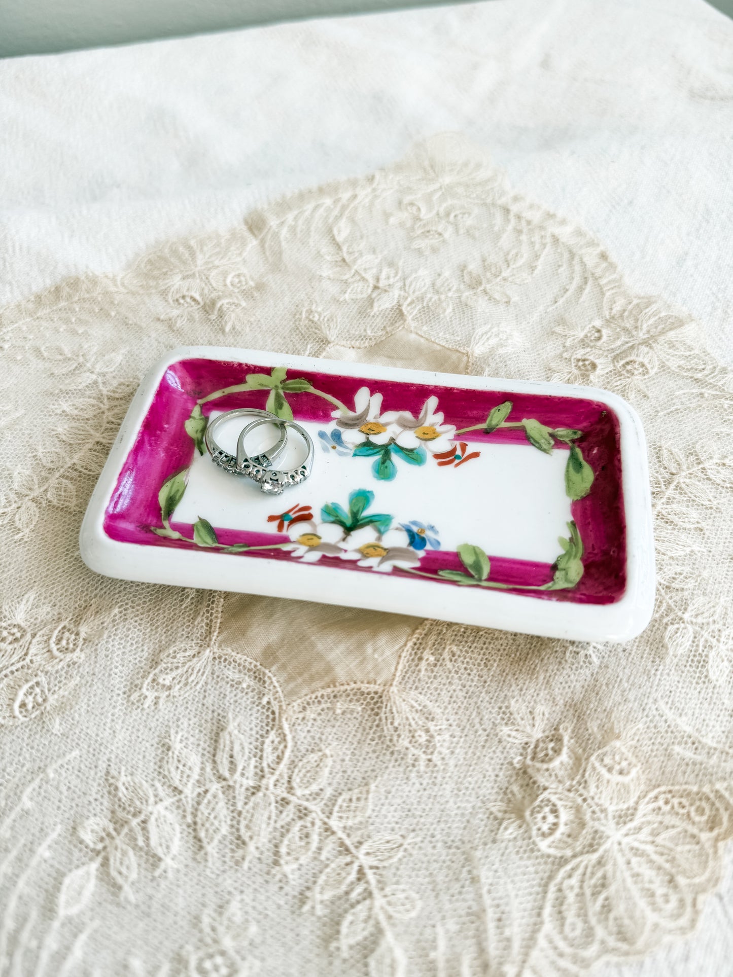 Victorian Edwardian Porcelain Vanity Tray Catchall