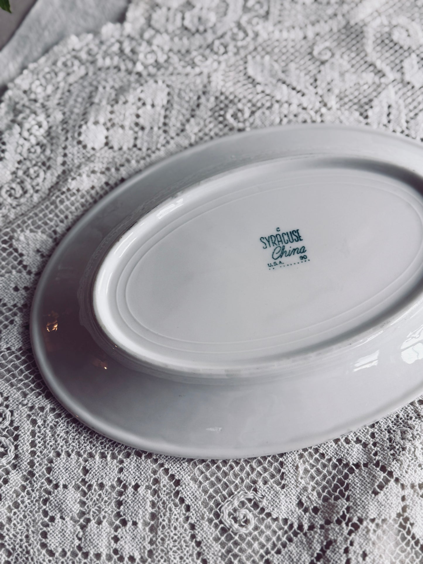 Floral restaurant ware platter