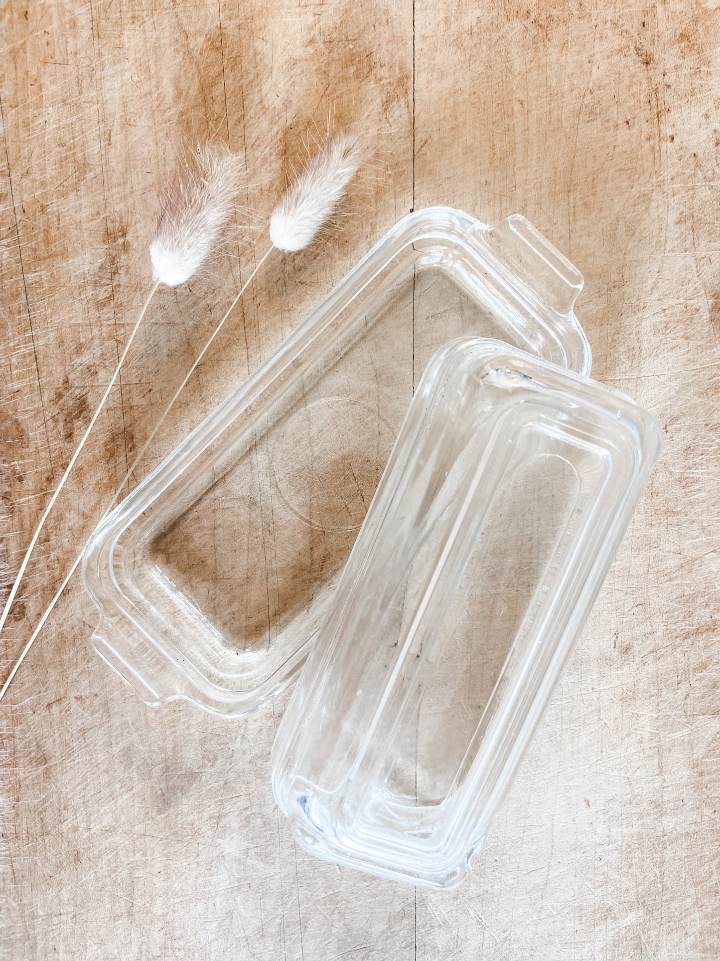 Glass Butter Dish | Shop Sustainable Antiques/Vintage Boutique | Farmhouse Country Home Decor