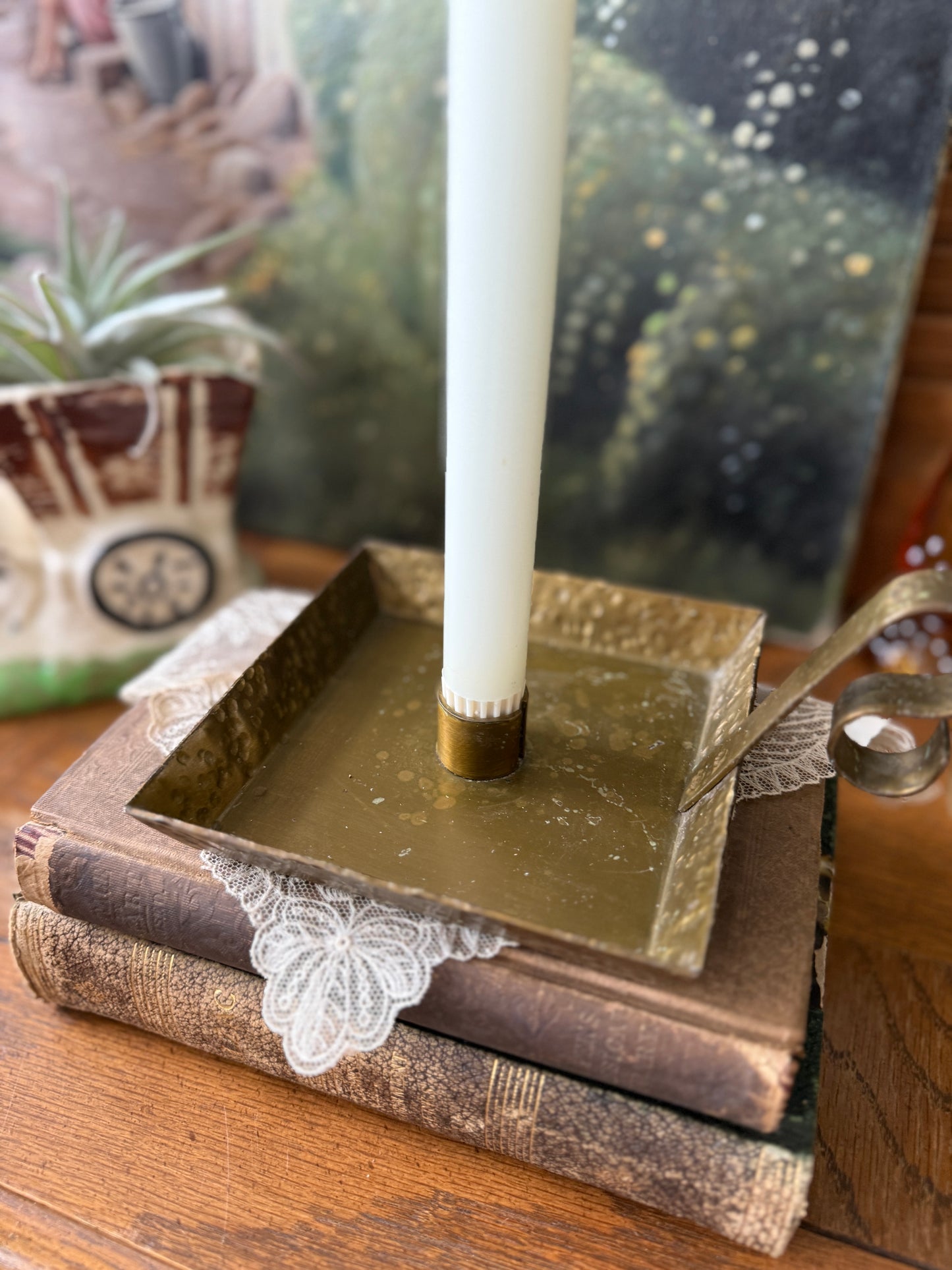 Square Metal Chamberstick