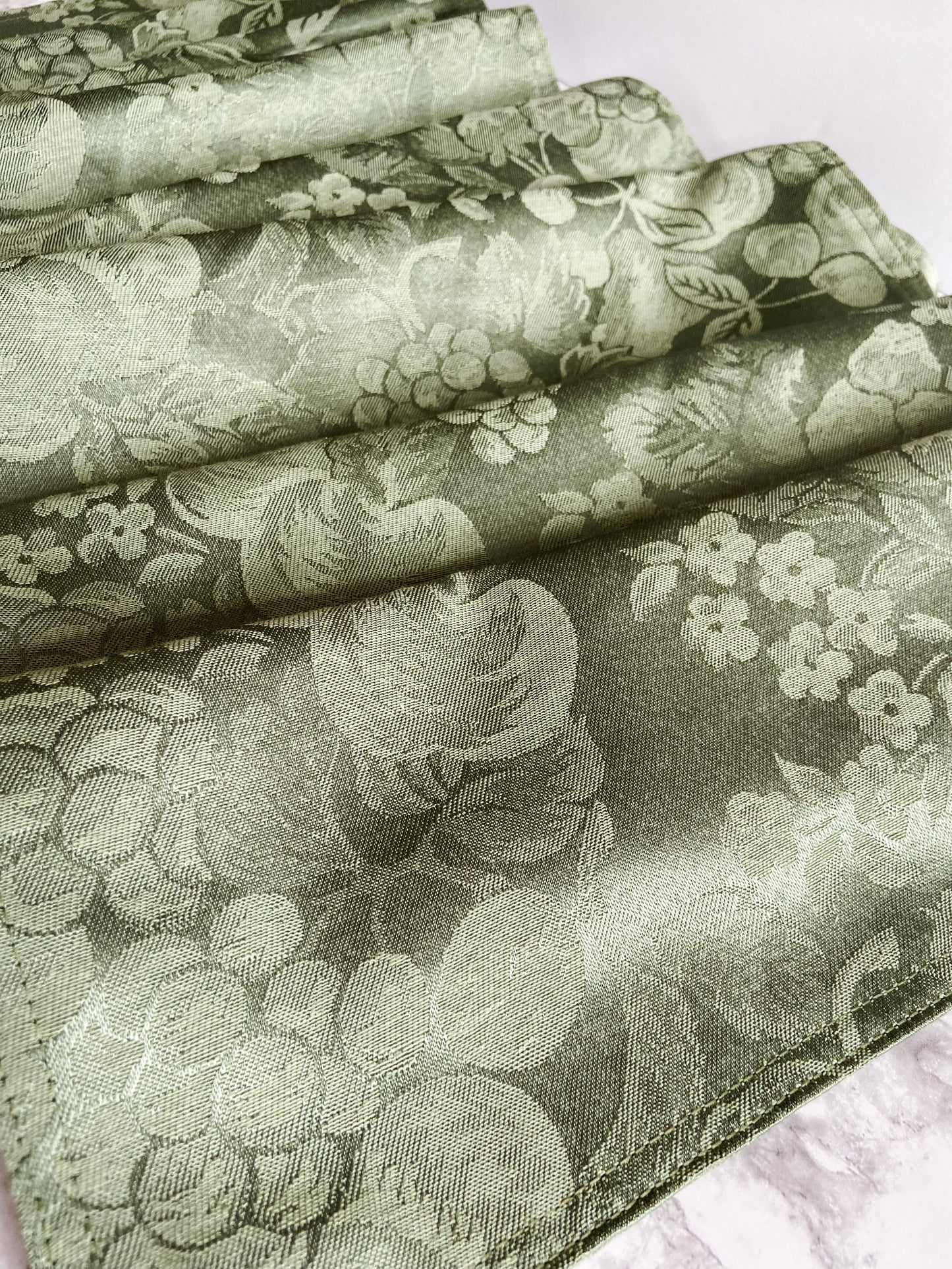 Sage green table runner