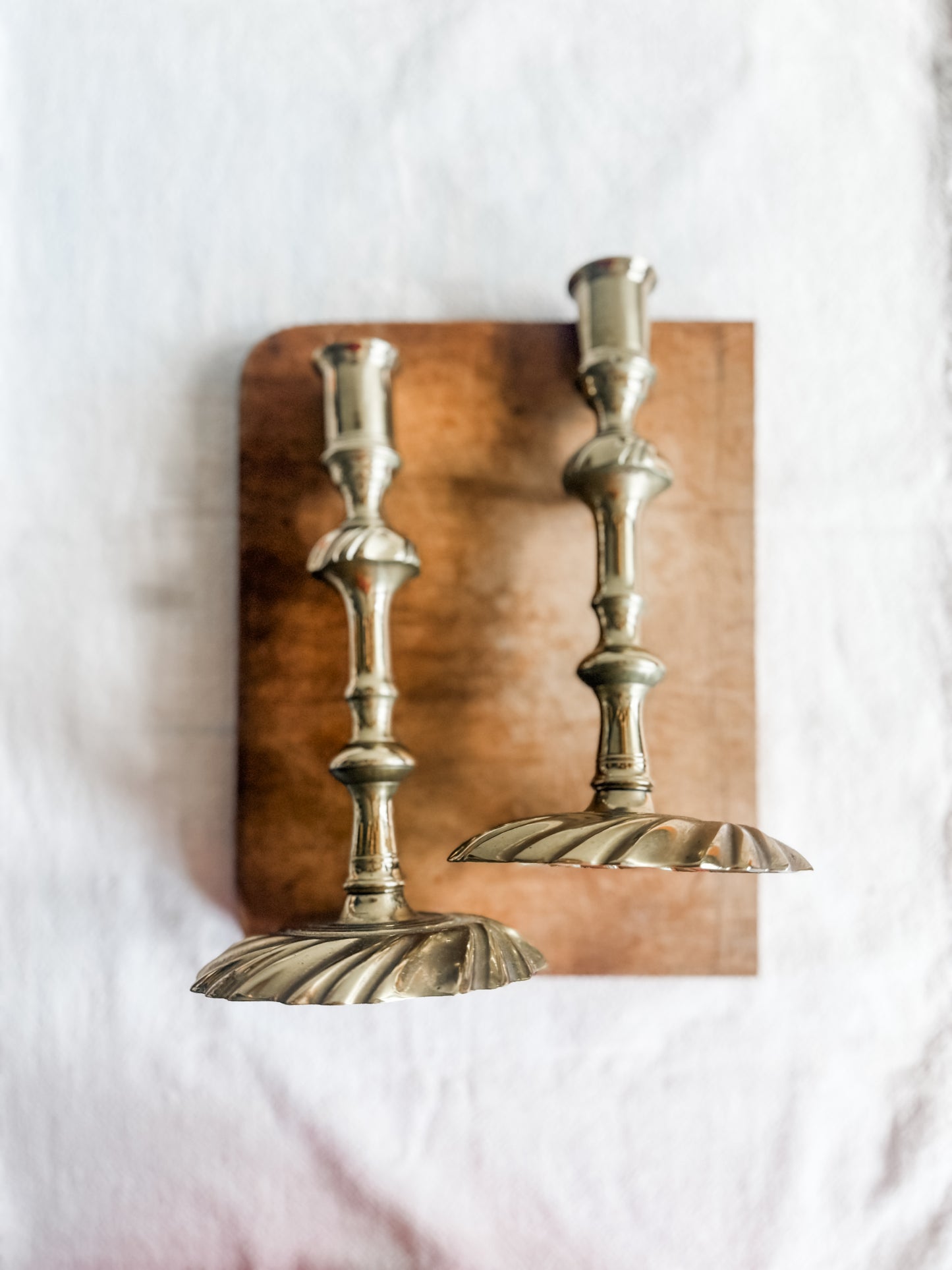 Large Vintage Brass Candlesticks