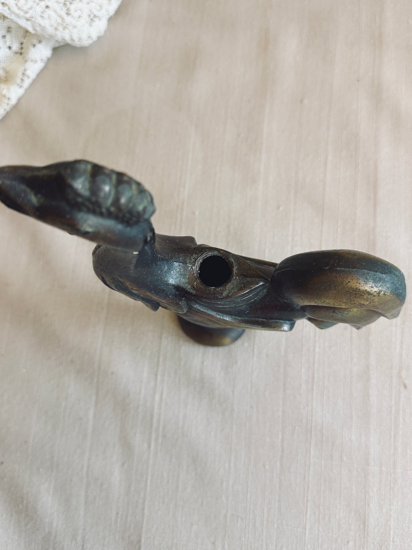 Vintage Brass chicken salvage piece