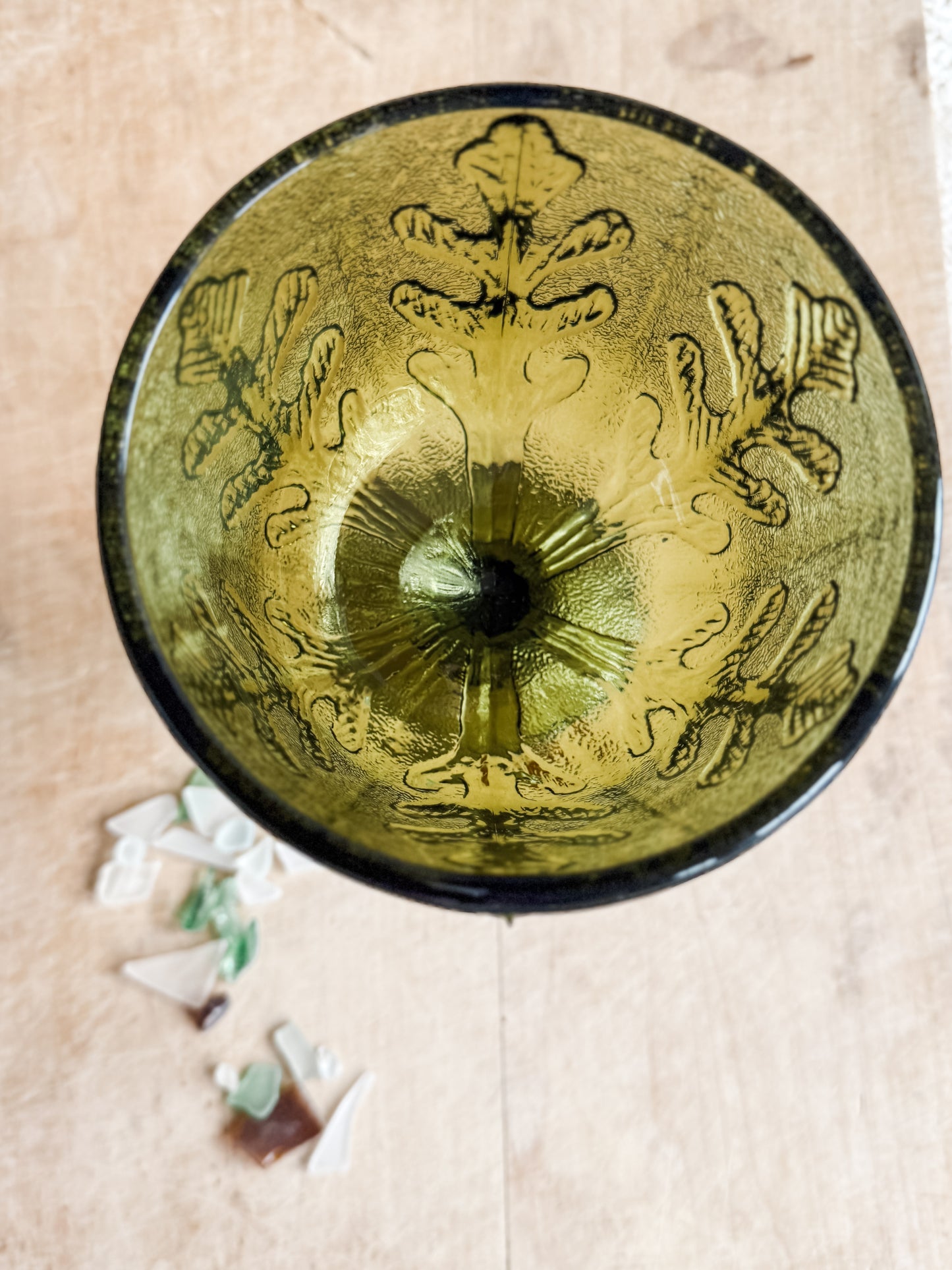 1970’s Avocado Green Compote, Nut dish, Planter