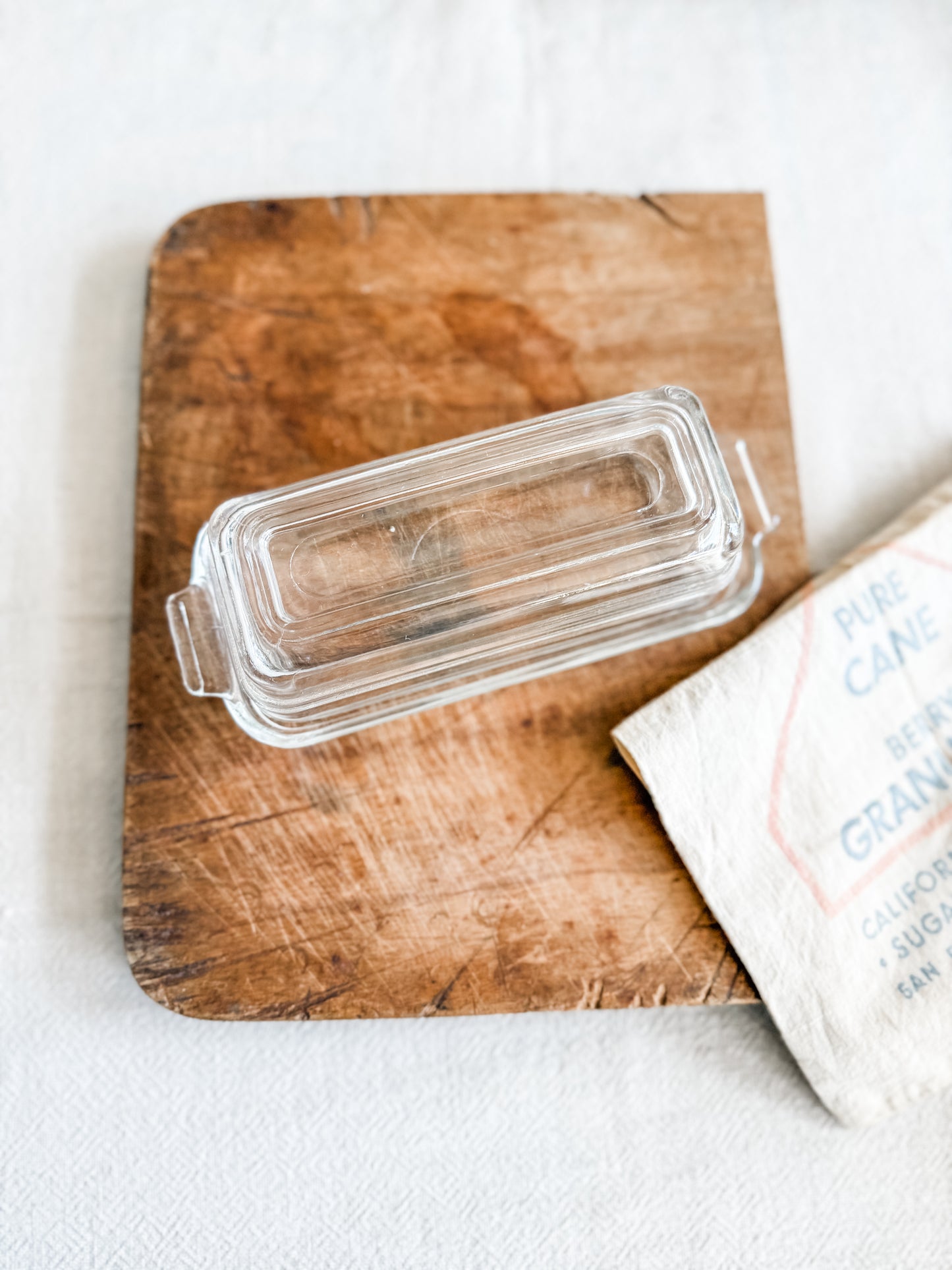 Glass Butter Dish | Shop Sustainable Antiques/Vintage Boutique | Farmhouse Country Home Decor