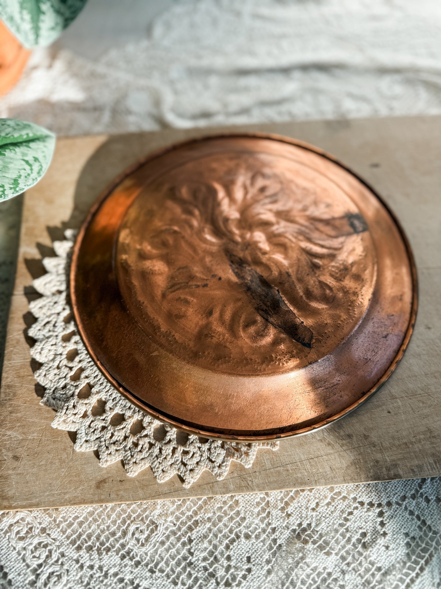 Hand engraved copper plate
