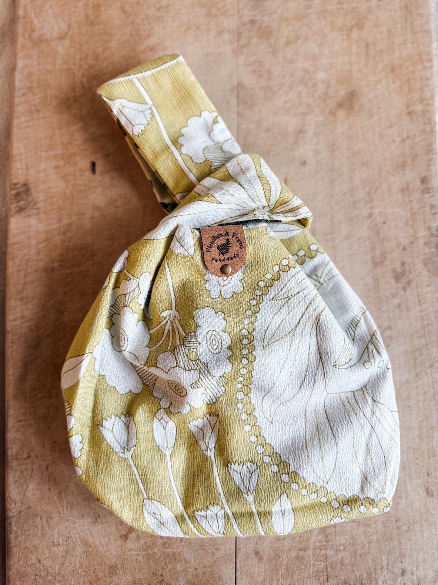 Small Japanese Knot Bag | Handmade Artisan Gift Boutique | Vintage Fabric