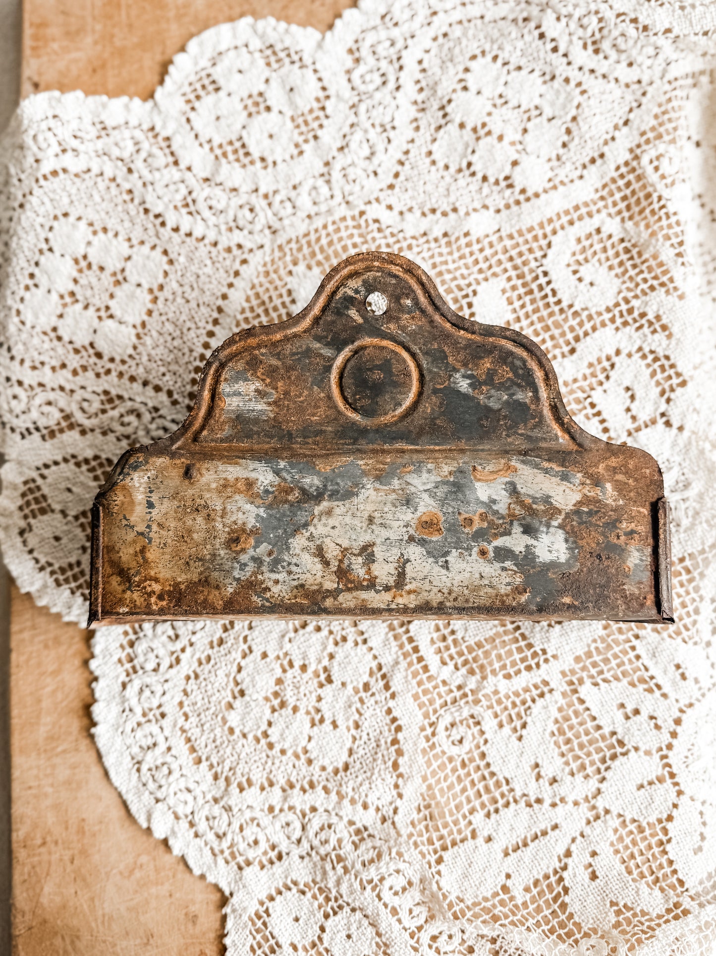 Rusty and Weathered Comb and Brush Holder