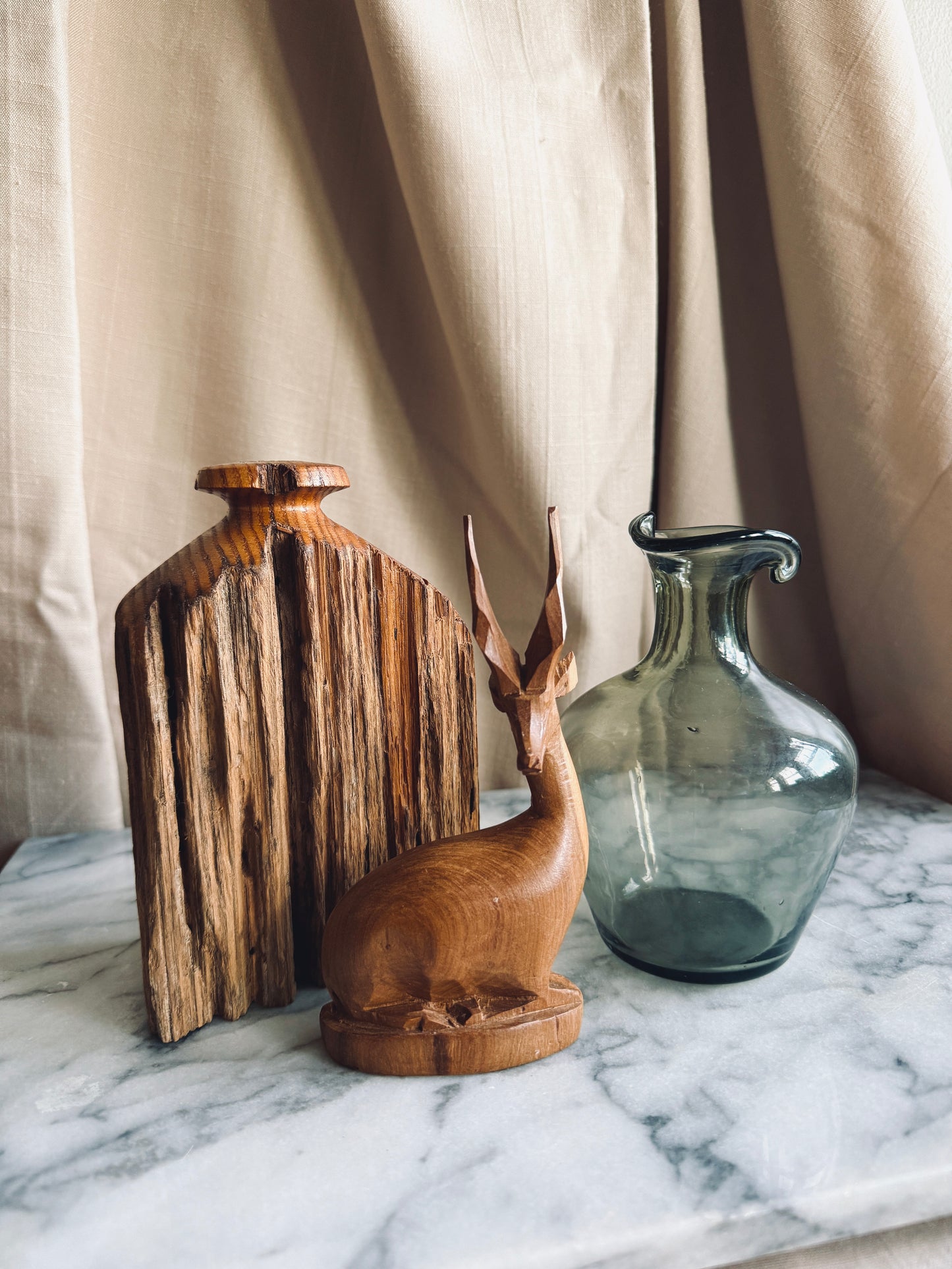 Mid-Century live edge bud vase