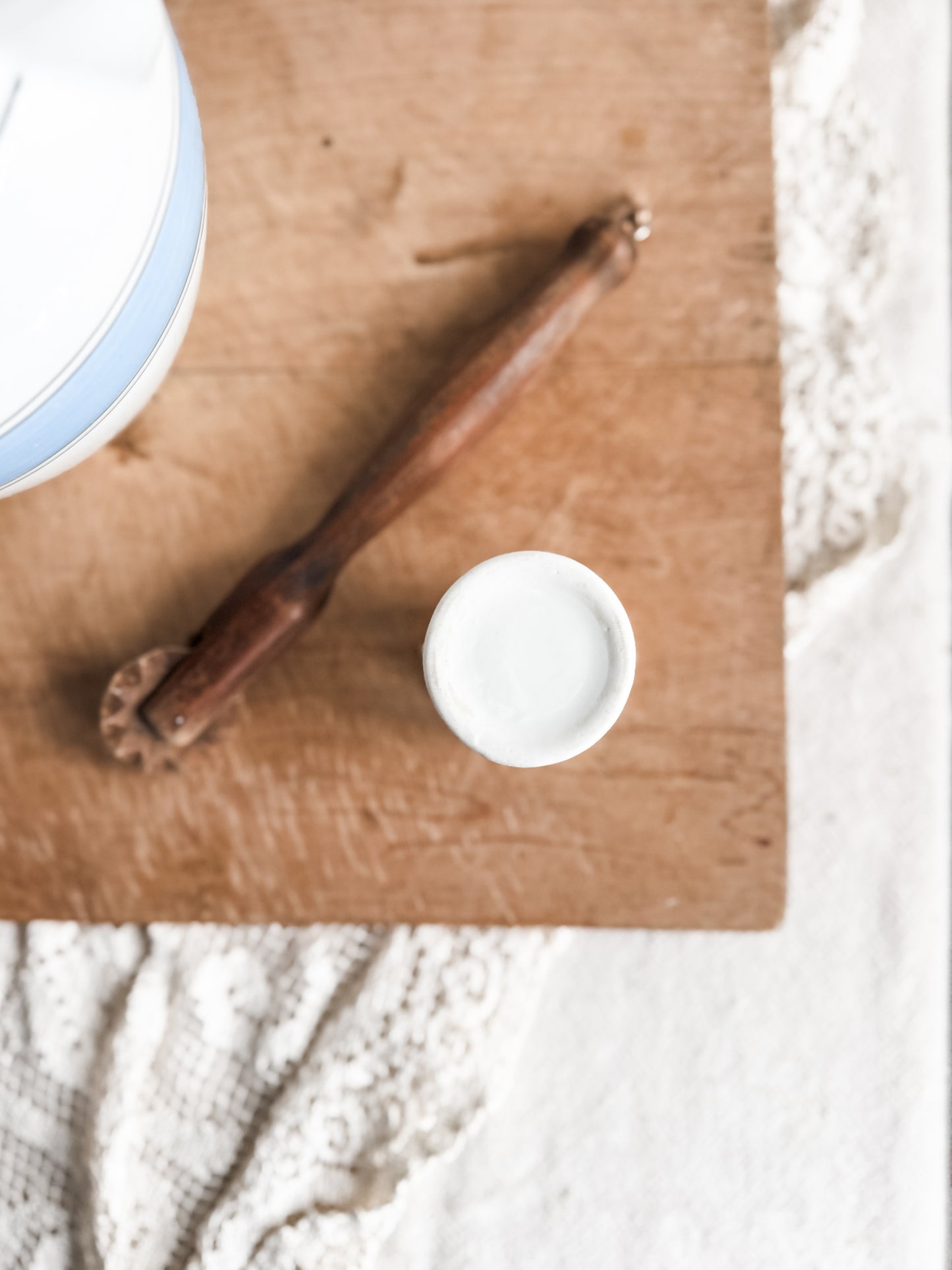 Brown and Blue Dairy Creamer