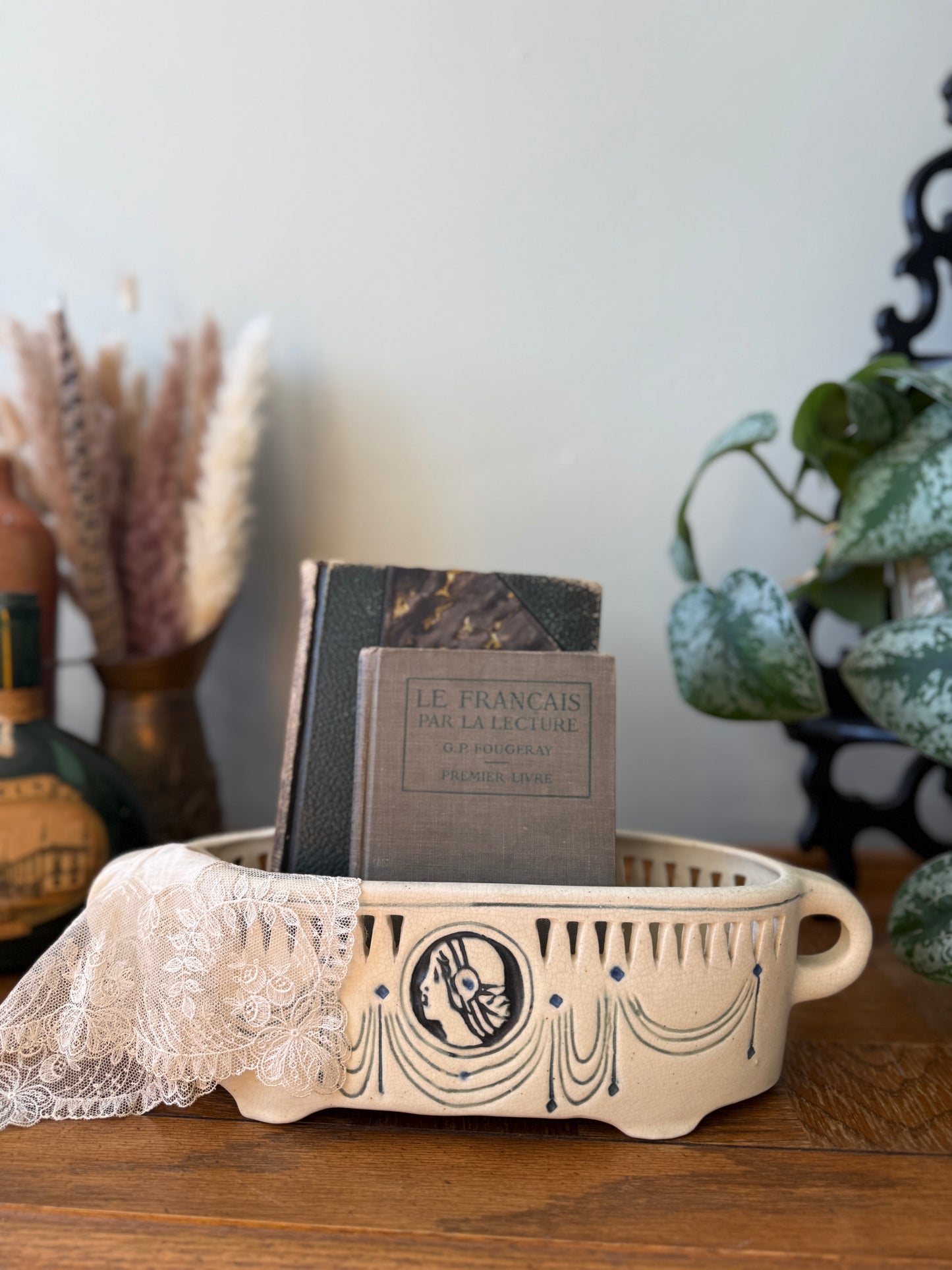 Antique Weller Ethel Creamware Planter