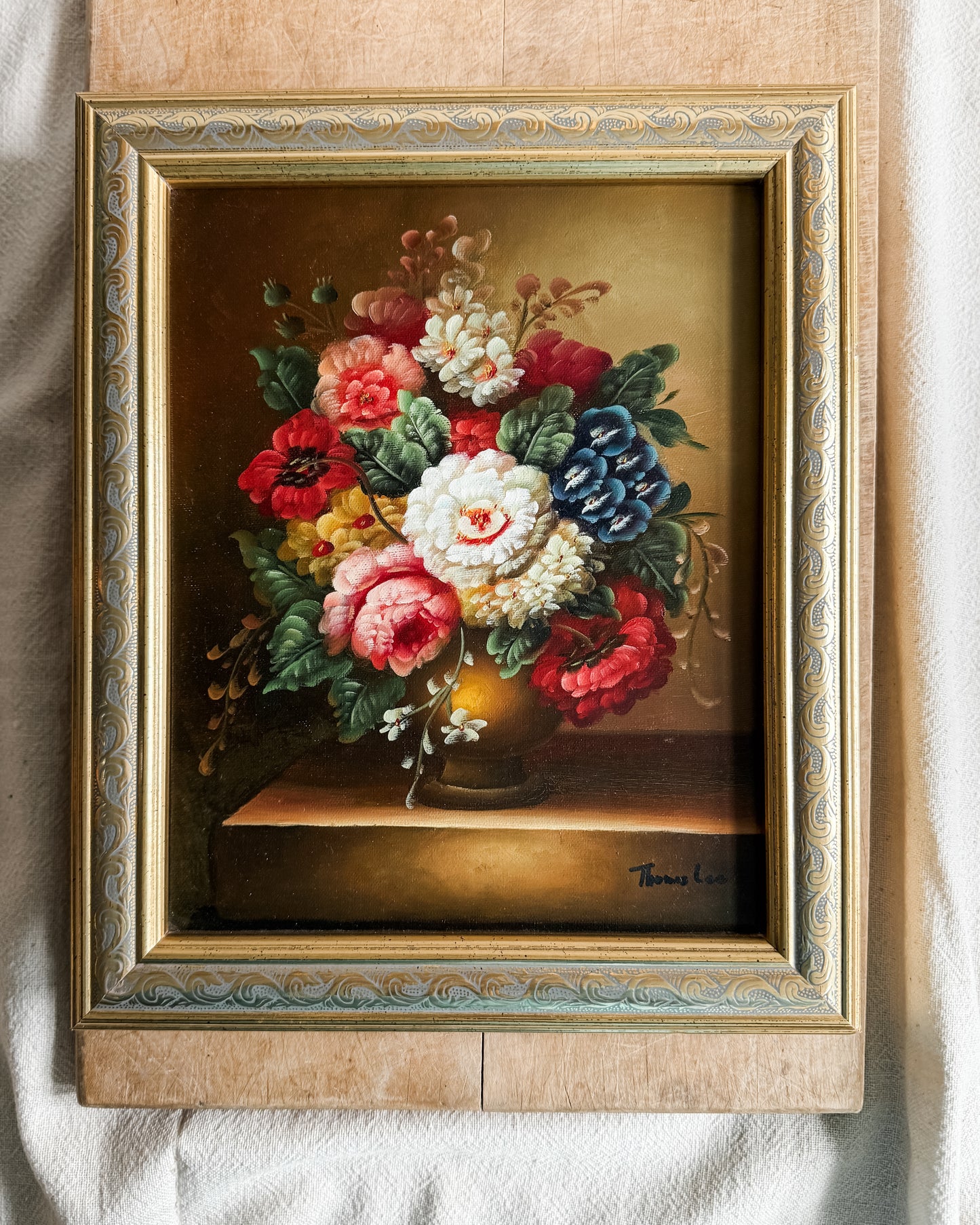 Vintage Floral Oil Painting