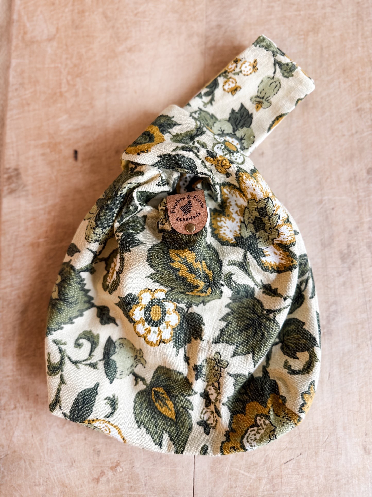 Small Japanese Knot Bag | Handmade Artisan Gift Boutique | Vintage Fabric