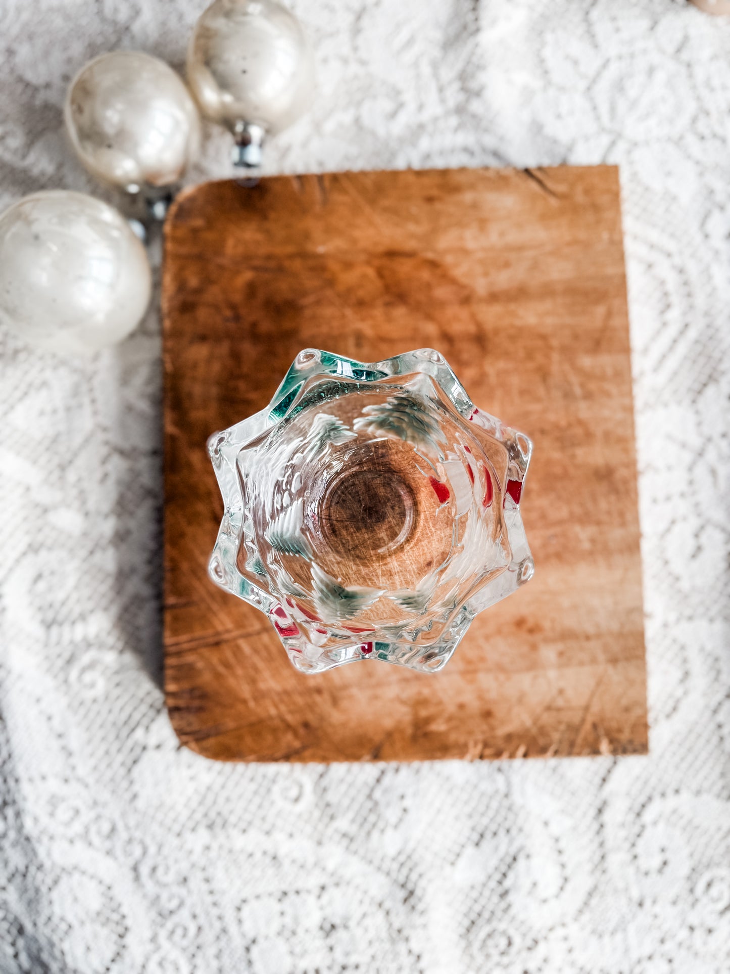 Mikasa frosted glass votive holder