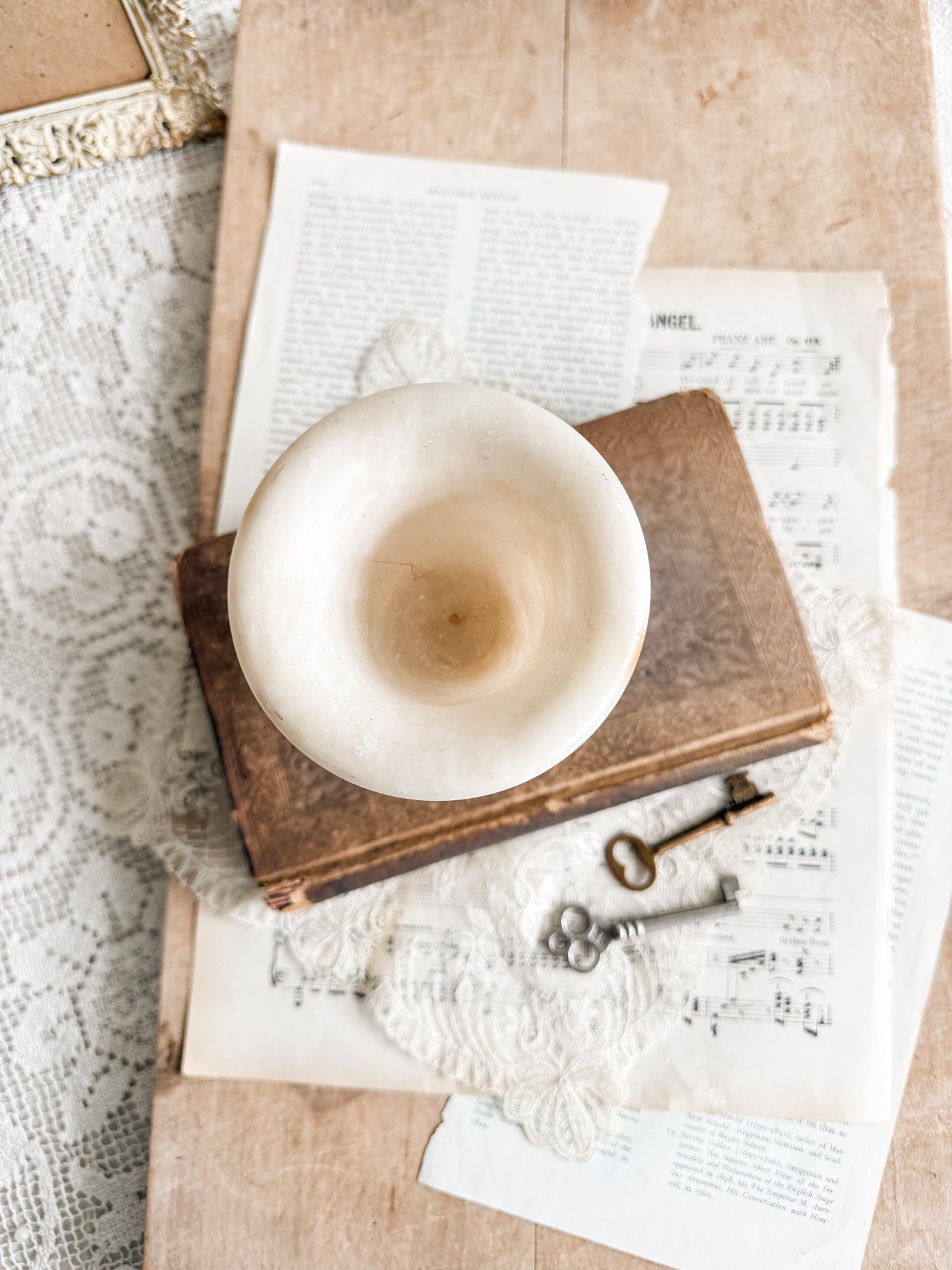 Hand carved Italian Alabaster urn