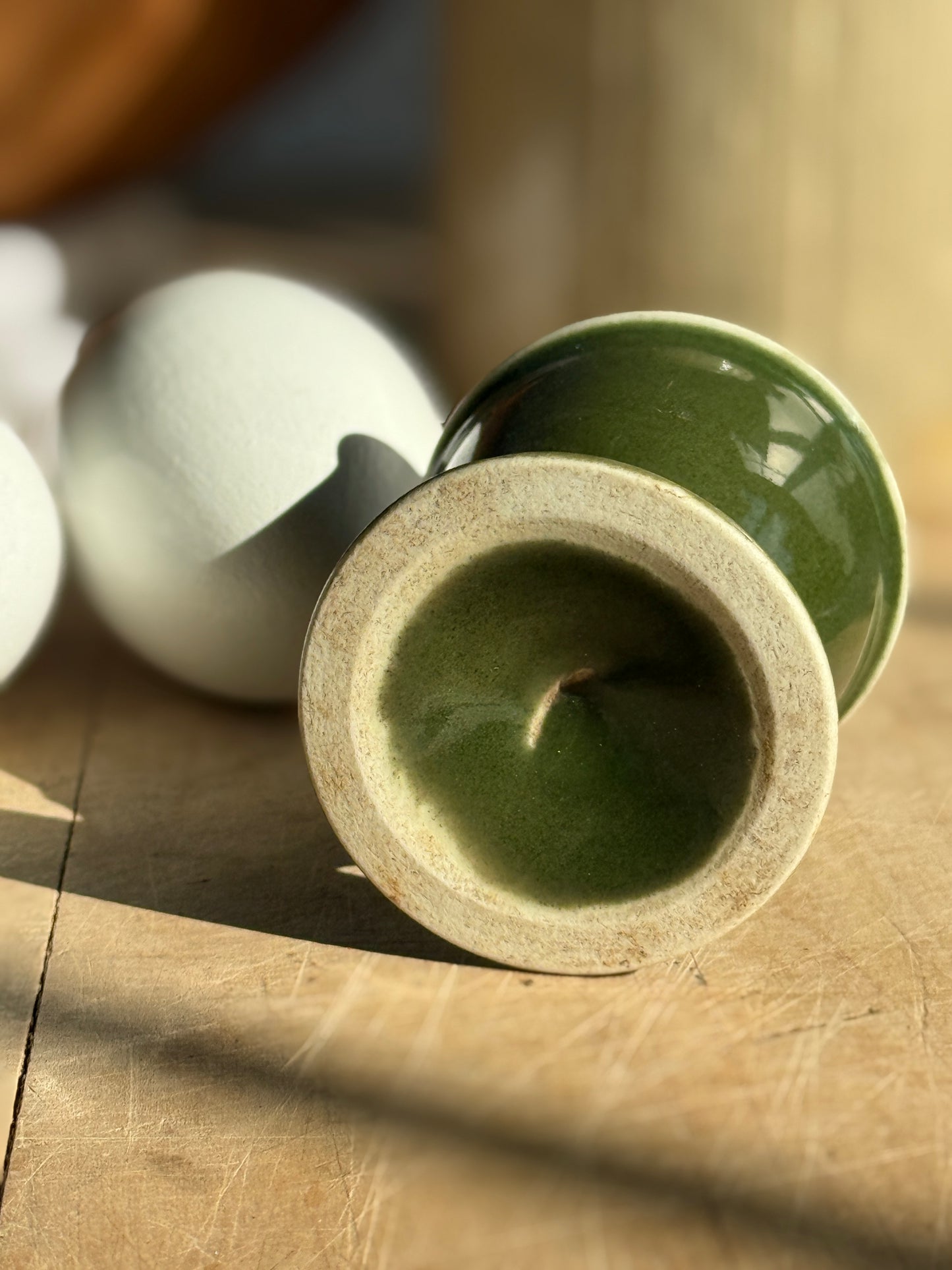 English green egg cup