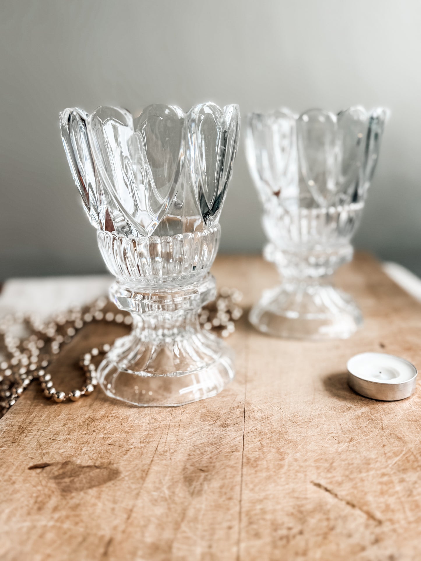 Leaded Crystal Votive Candle Holders