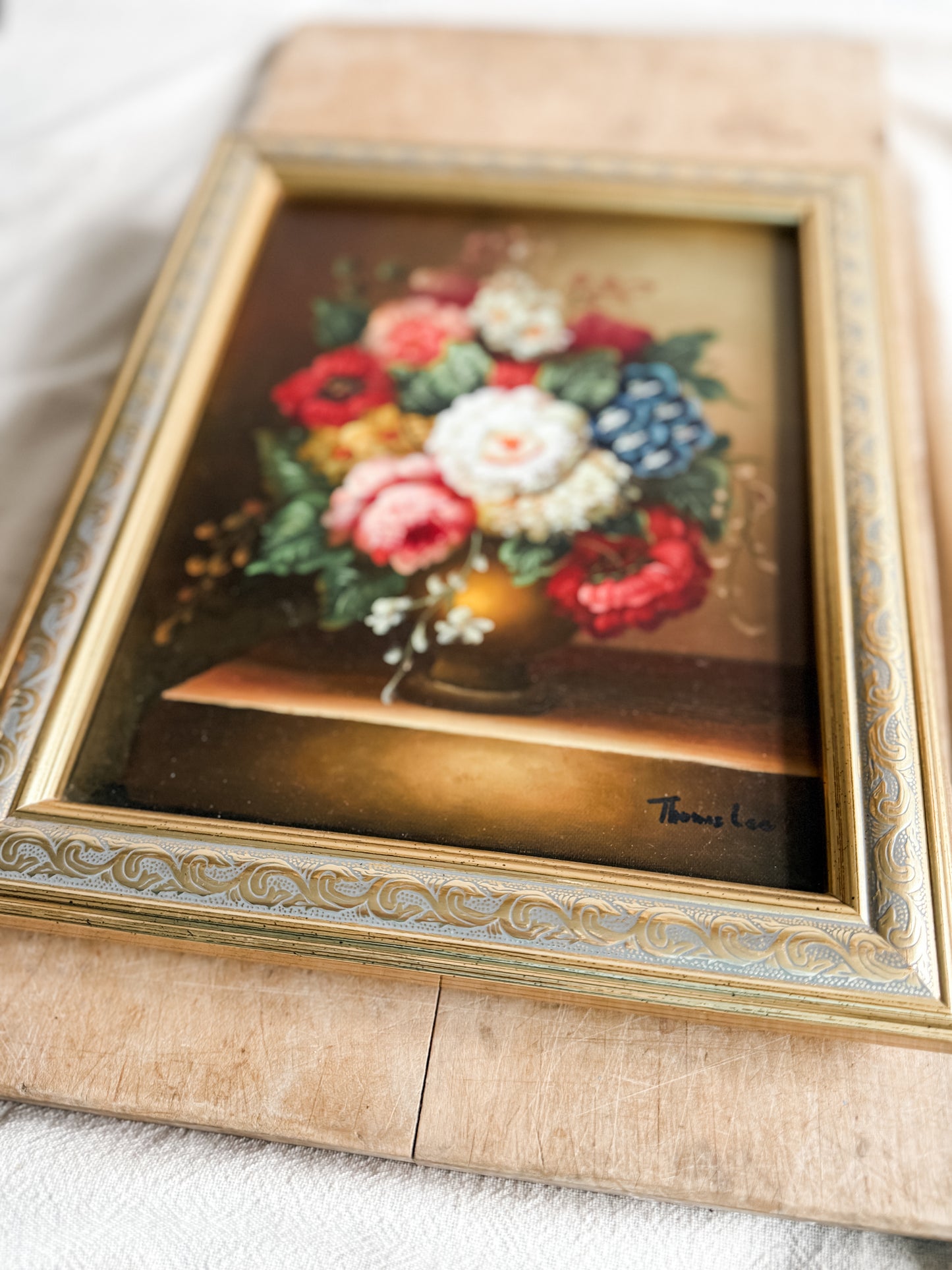 Vintage Floral Oil Painting