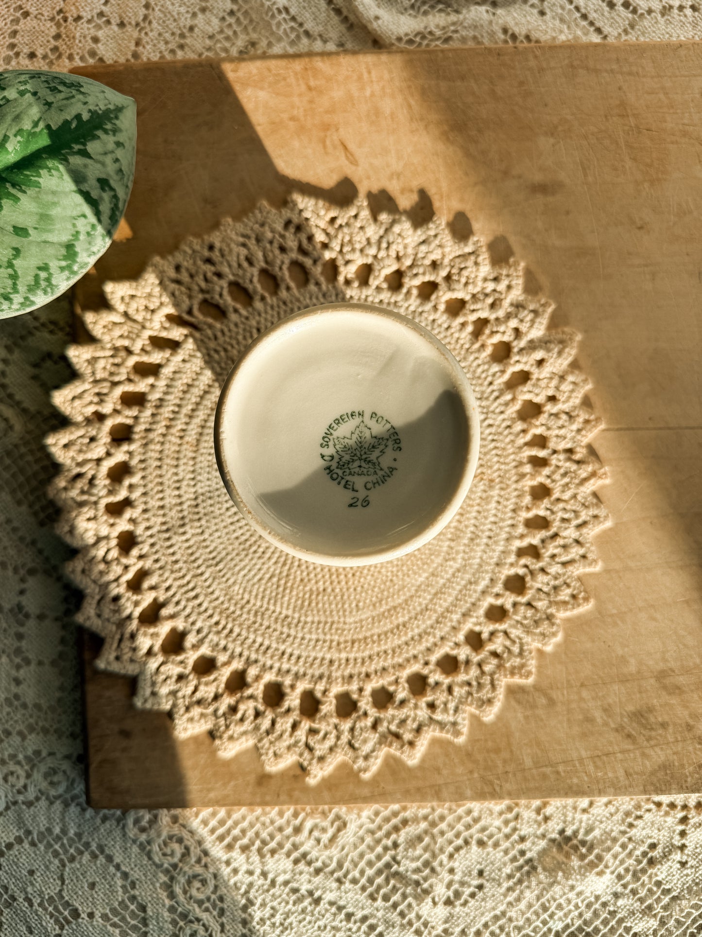 Small creamer with red stripe