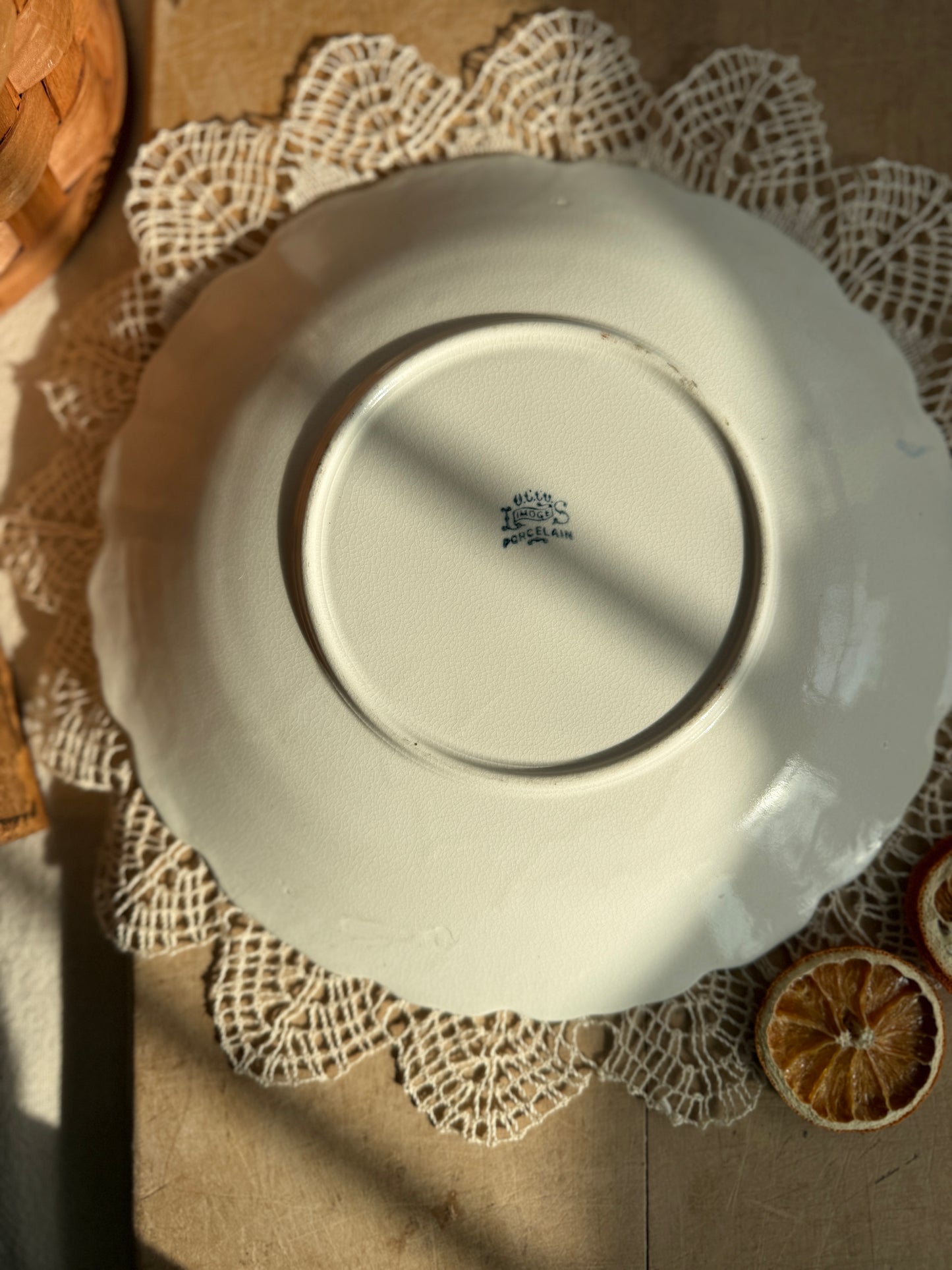 Handpainted Peach Limoges Plate