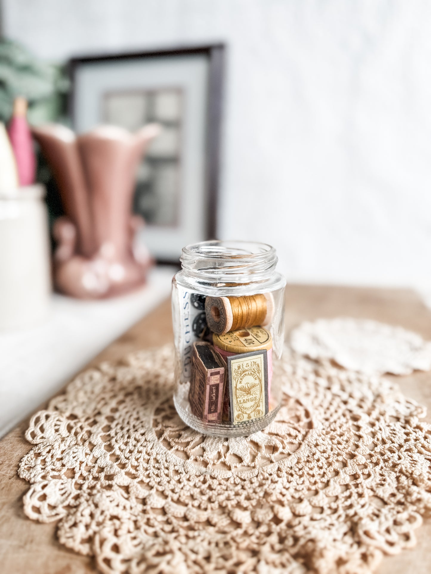 Jar of Sewing Notions