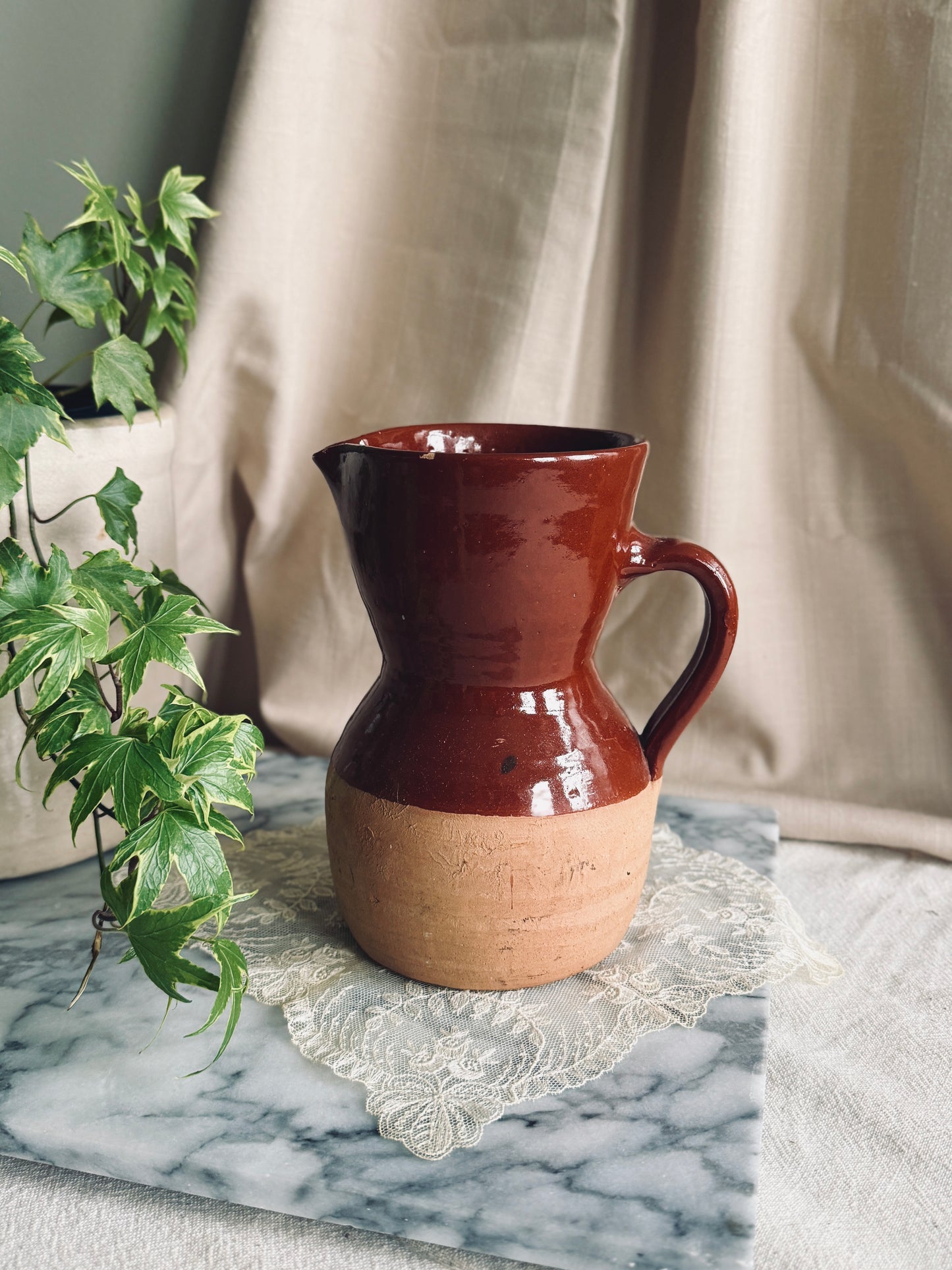 Two Toned Terracotta Pitcher