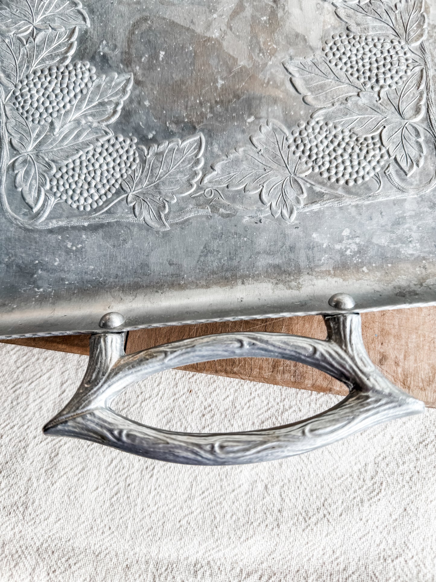 Aluminum Serving Tray | Shop Sustainable Antiques/Vintage Boutique | Traditional Cottage Maximalist Grand Millennial Home Decor