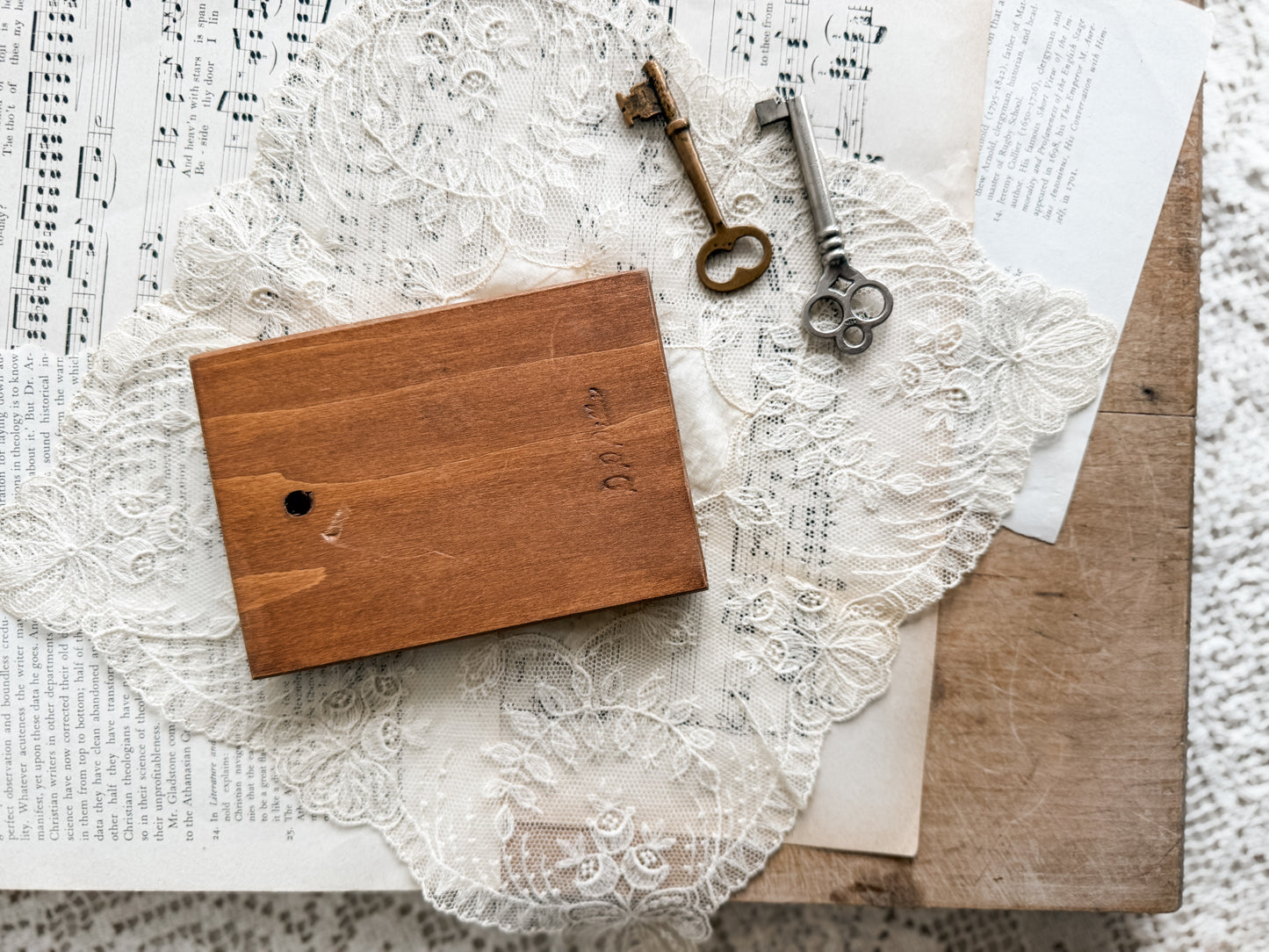 Wooden Springerle Butter Cookie Stamp Press Mold