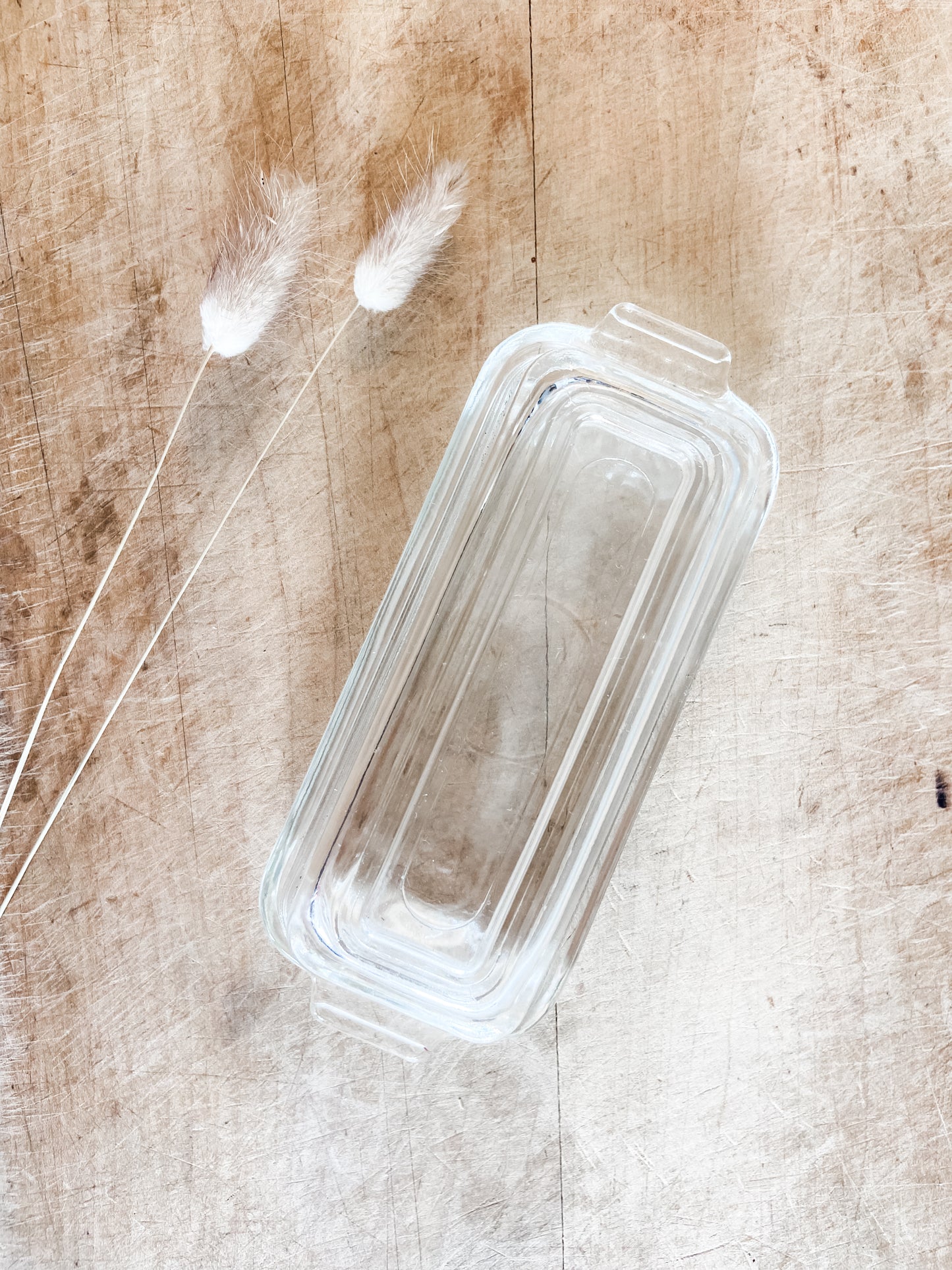Glass Butter Dish | Shop Sustainable Antiques/Vintage Boutique | Farmhouse Country Home Decor