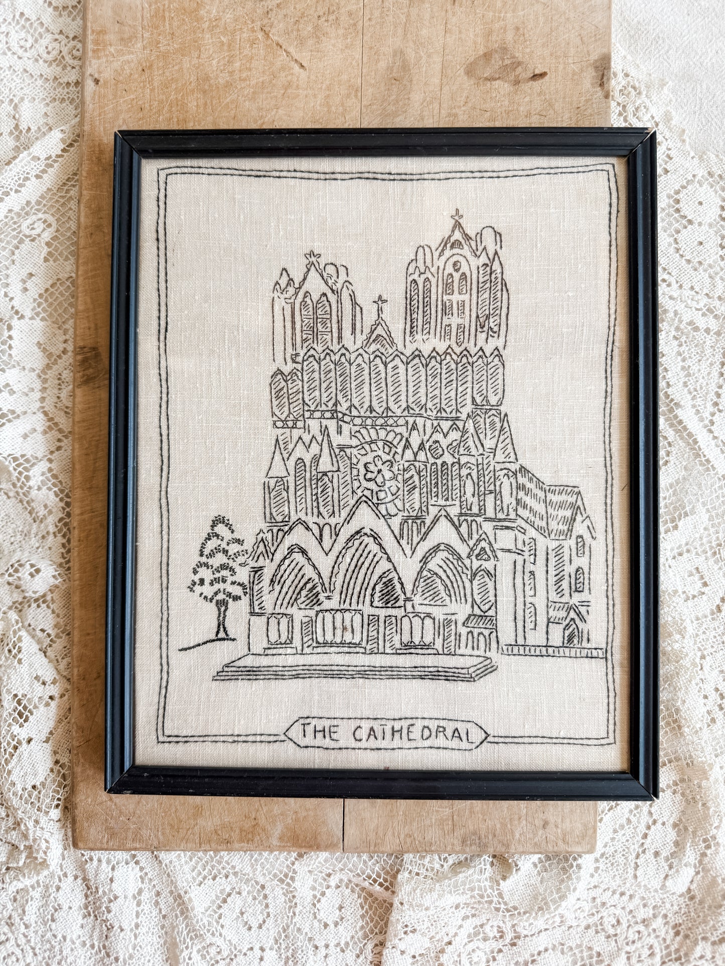 Framed Cathedral Embroidery