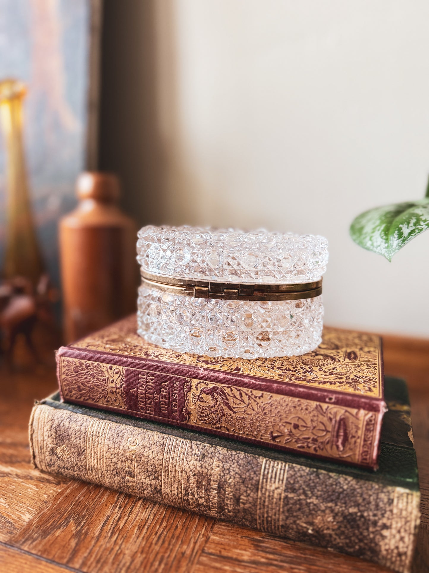 Cut Glass Jewelry Casket