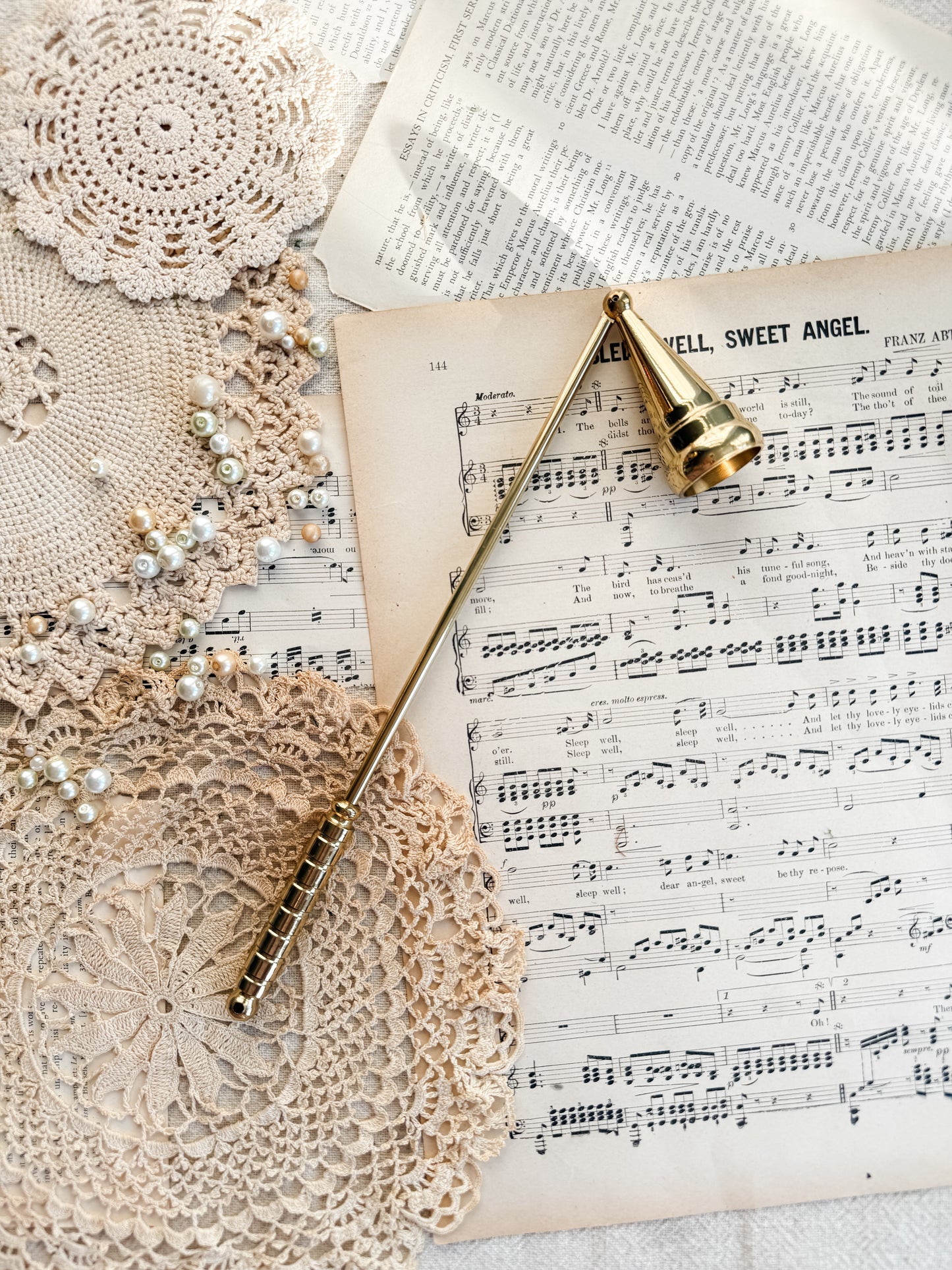 Brass candle snuffer