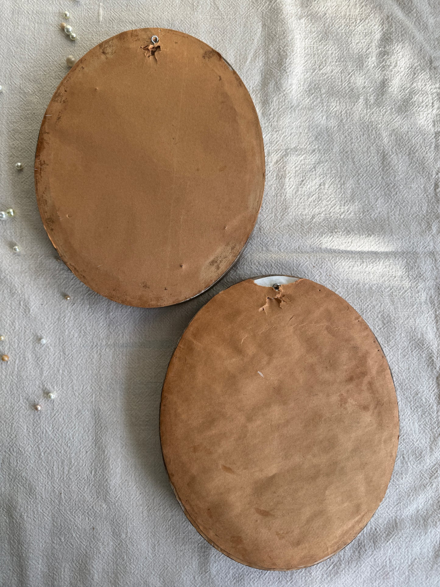 Pair of Vintage framed fruit needlepoints