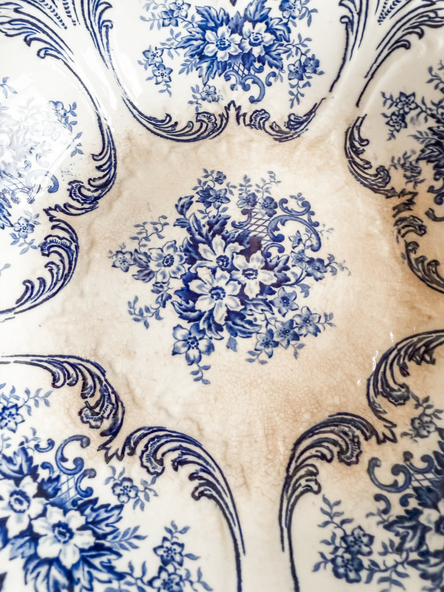 Antique Porcelain Blue and White Bowl
