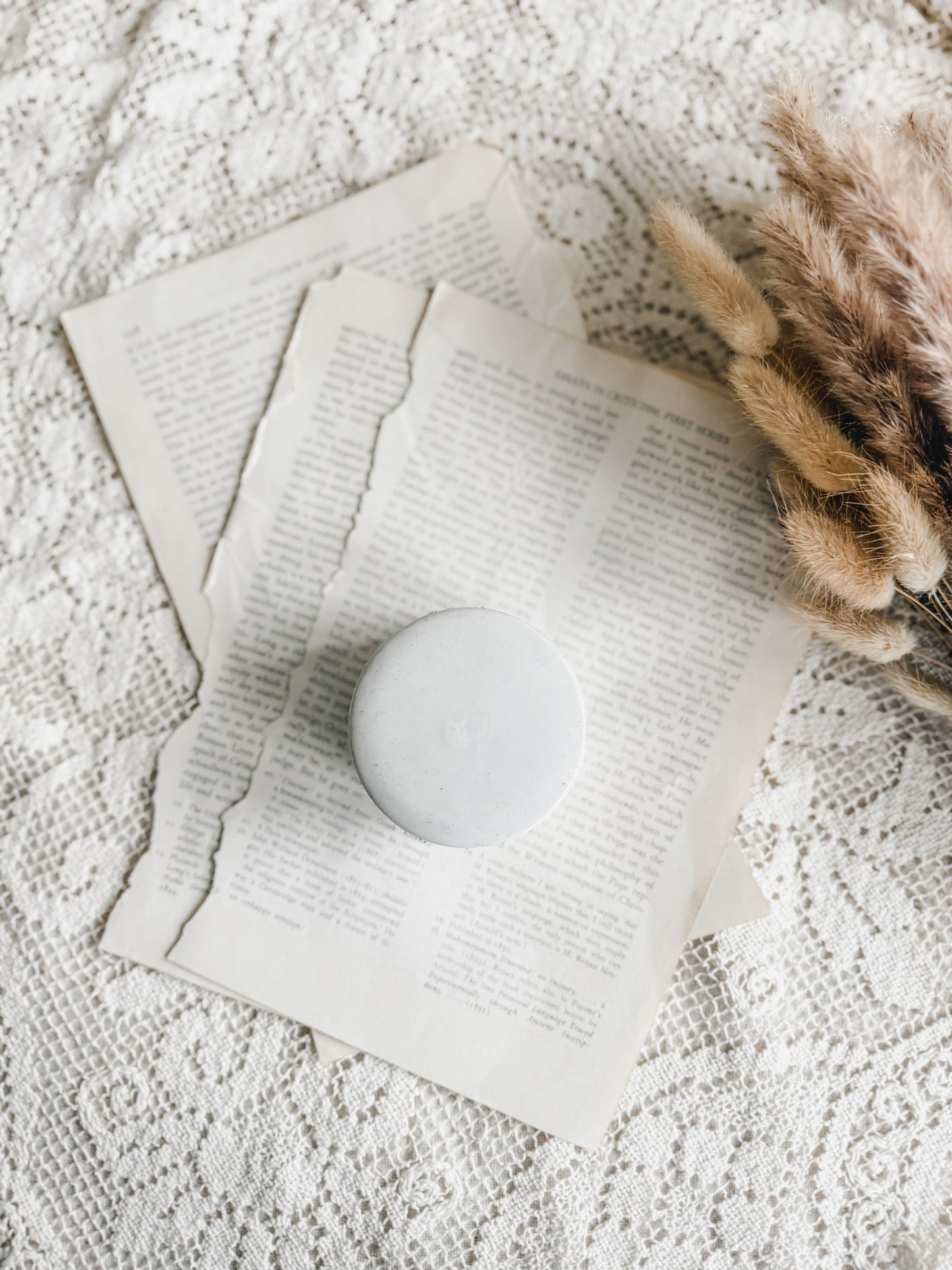 Small antique lidded ironstone apothecary pot