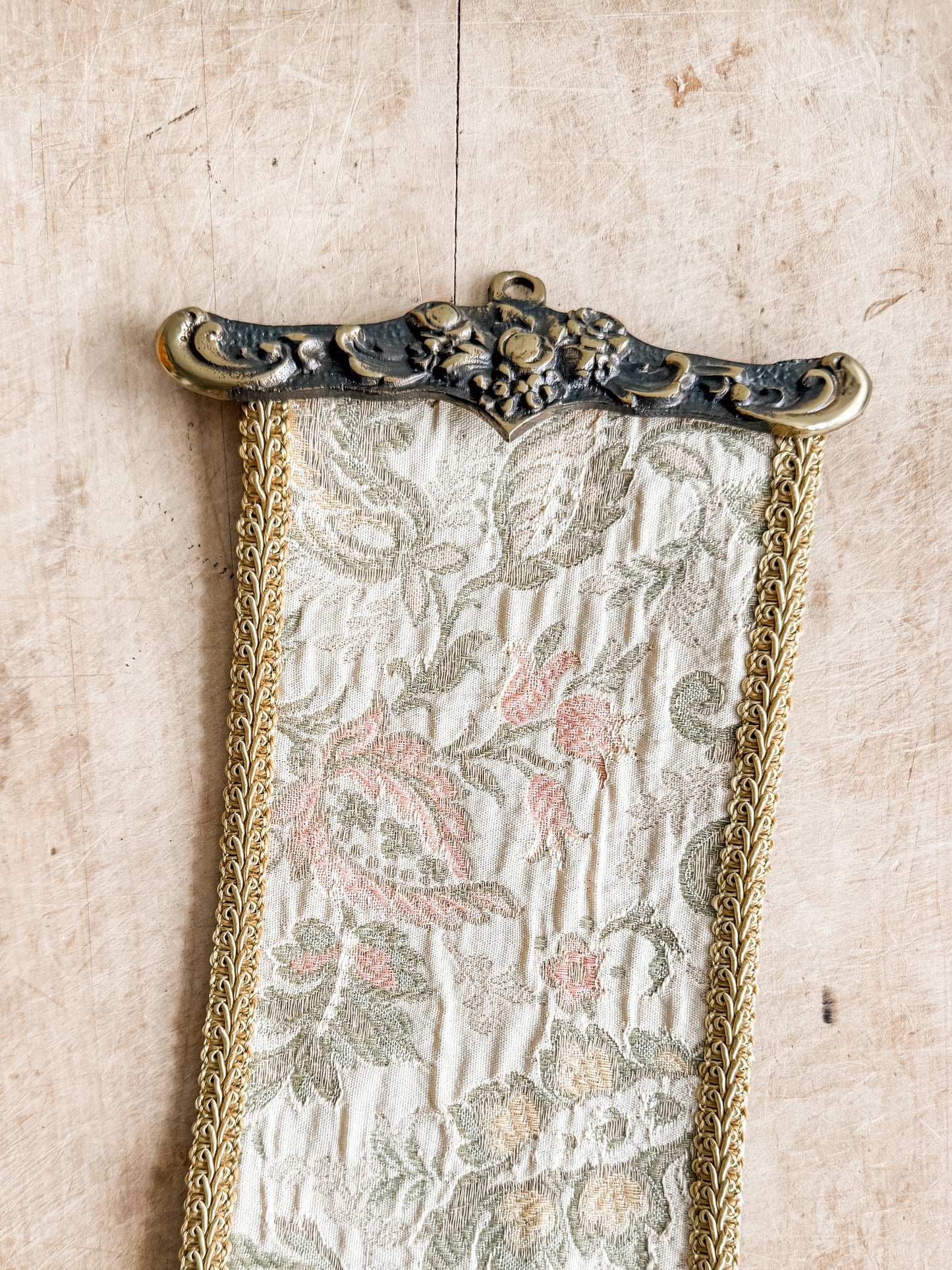 Soft Pastel Floral Vintage Floral bell pull