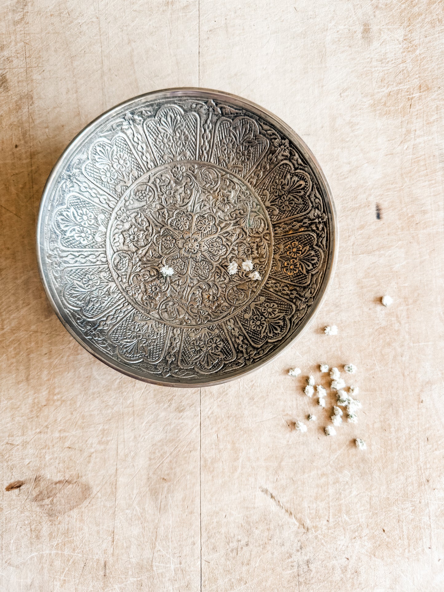 Silver Plated Brass Footed Bowl