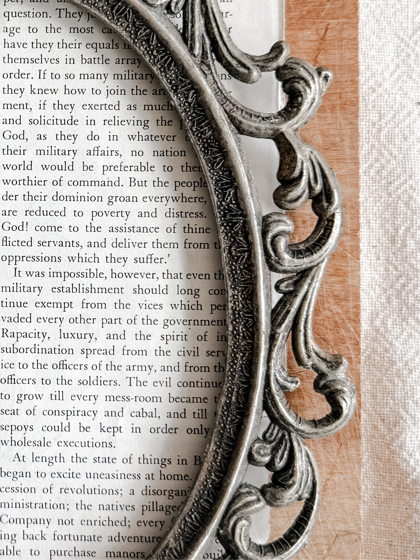 Vintage Oval Cast Metal Frame