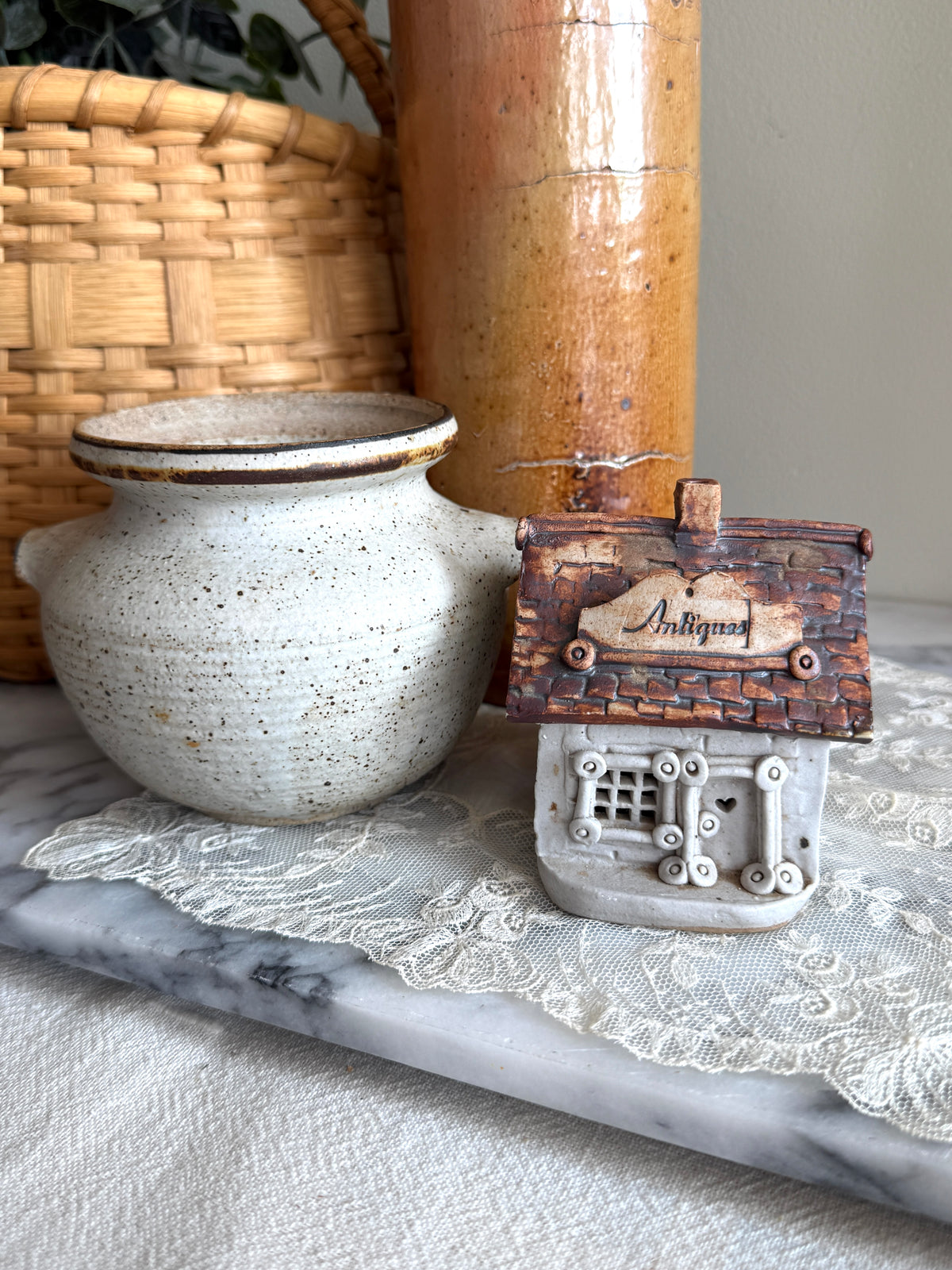 Small Studio pottery pot with small handles