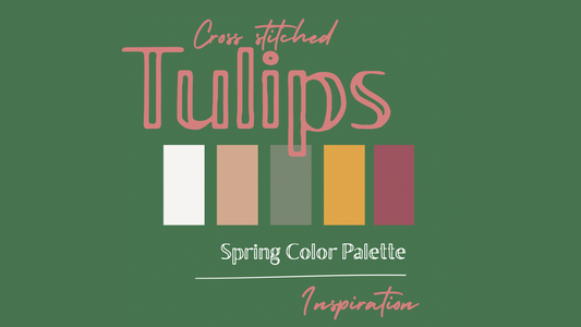 Spring Color Palette Inspiration- Cross-stitched Tulips